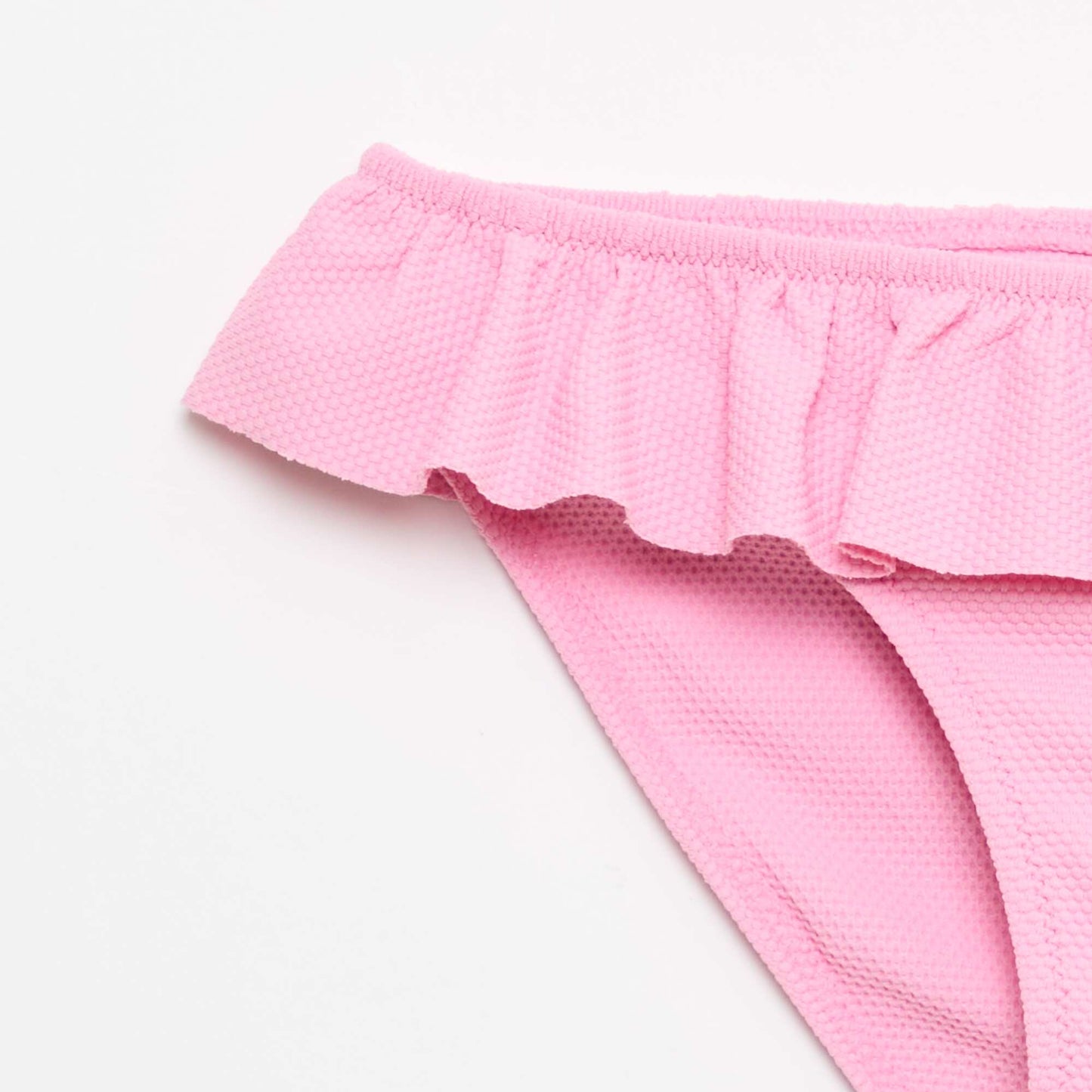 Ruffled Knit Swimsuit - 2 Piece PINK