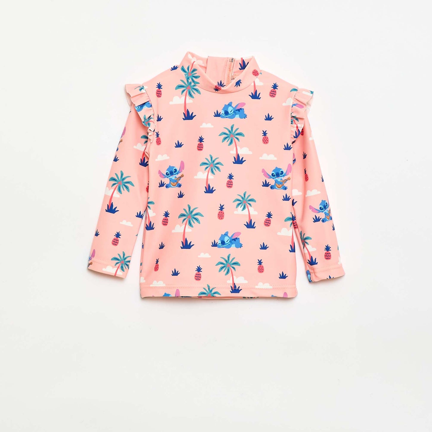 'Stitch' Disney Swim T-shirt with Ruffles ORANGE