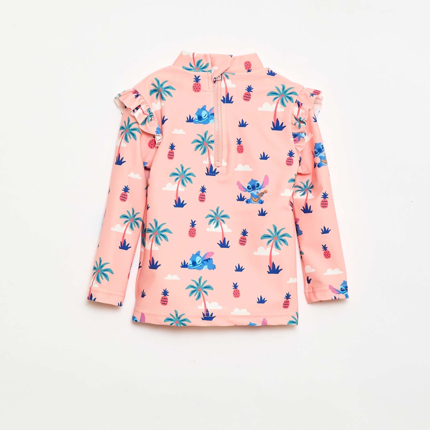 'Stitch' Disney Swim T-shirt with Ruffles ORANGE