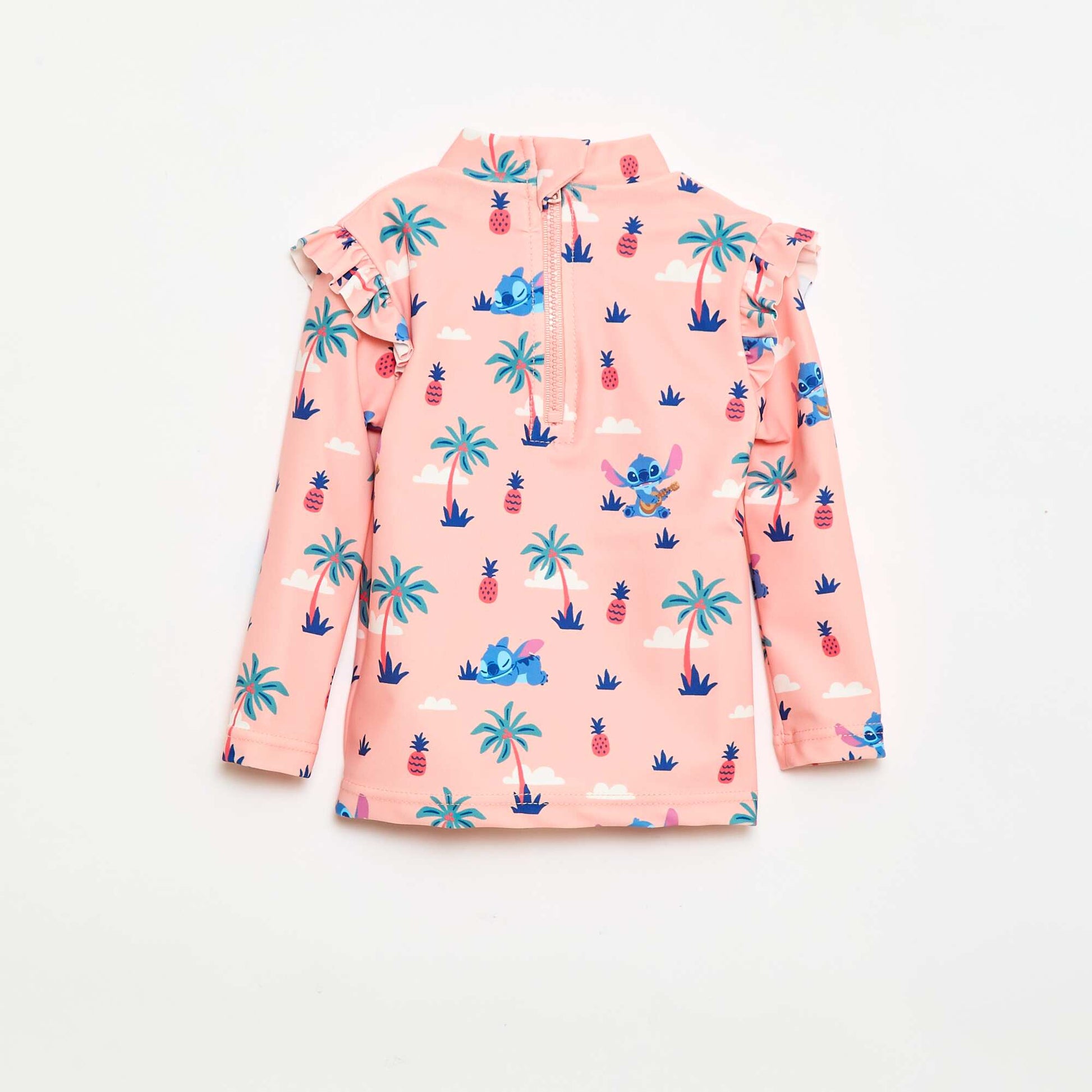 'Stitch' Disney Swim T-shirt with Ruffles ORANGE