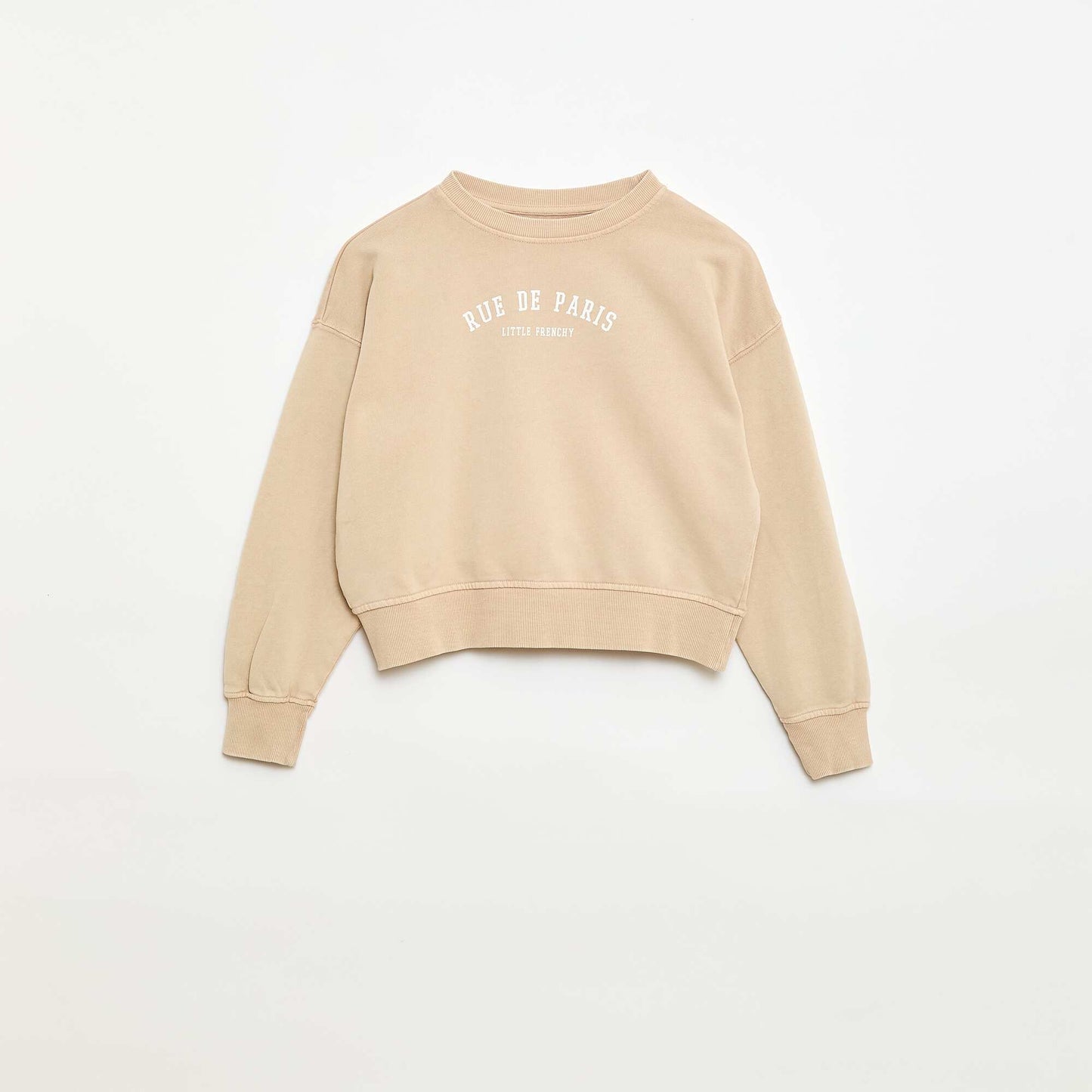 Campus-Style Sweatshirt BEIGE