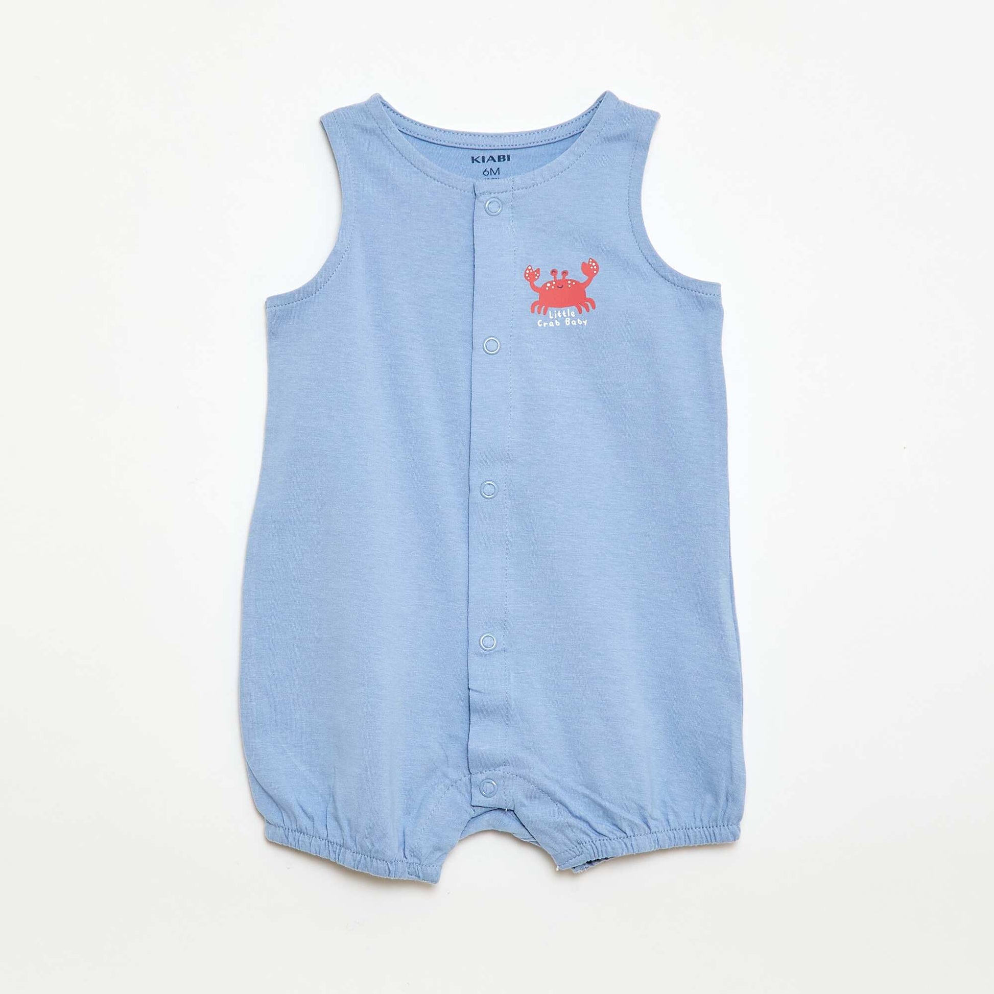 2-Pack Lightweight Sleepsuits with Snap Fastening BLUE