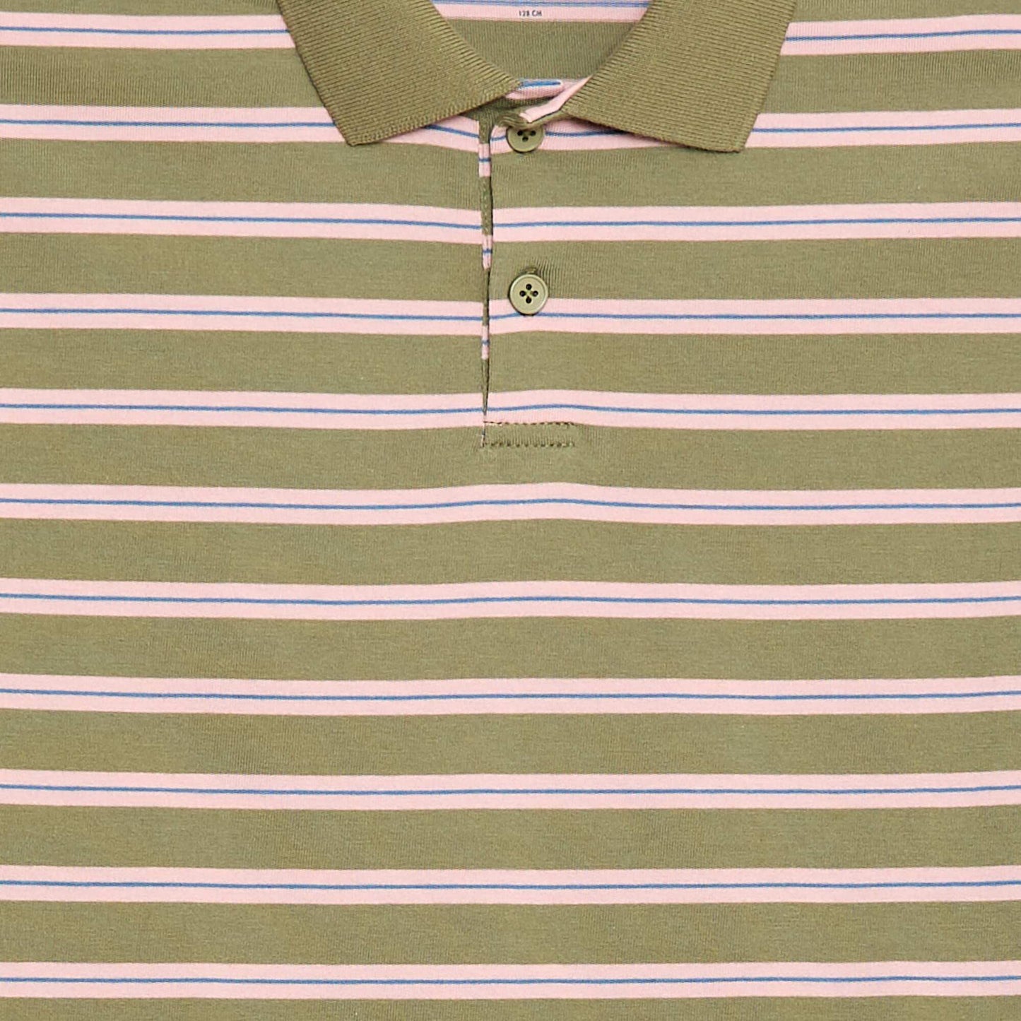 Striped Short-Sleeve Polo Shirt KHAKI