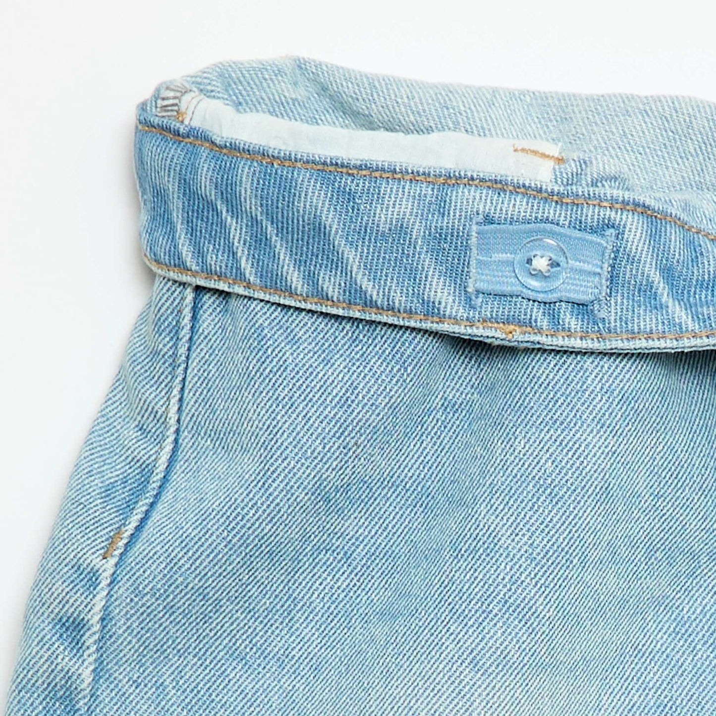 High-waisted denim shorts BLUE