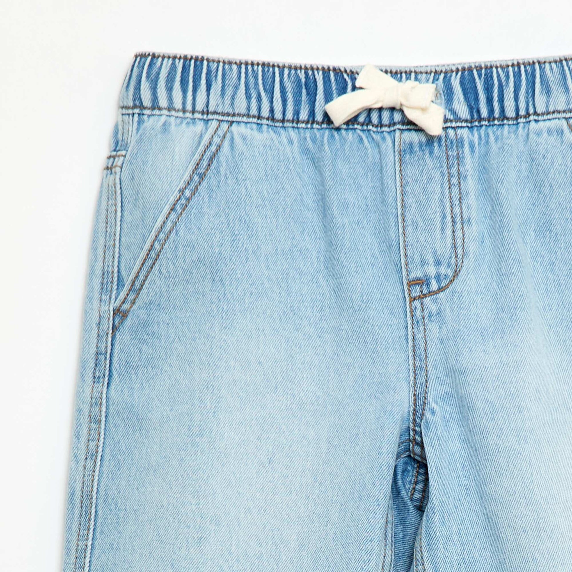 Elasticated Denim Shorts BLUE