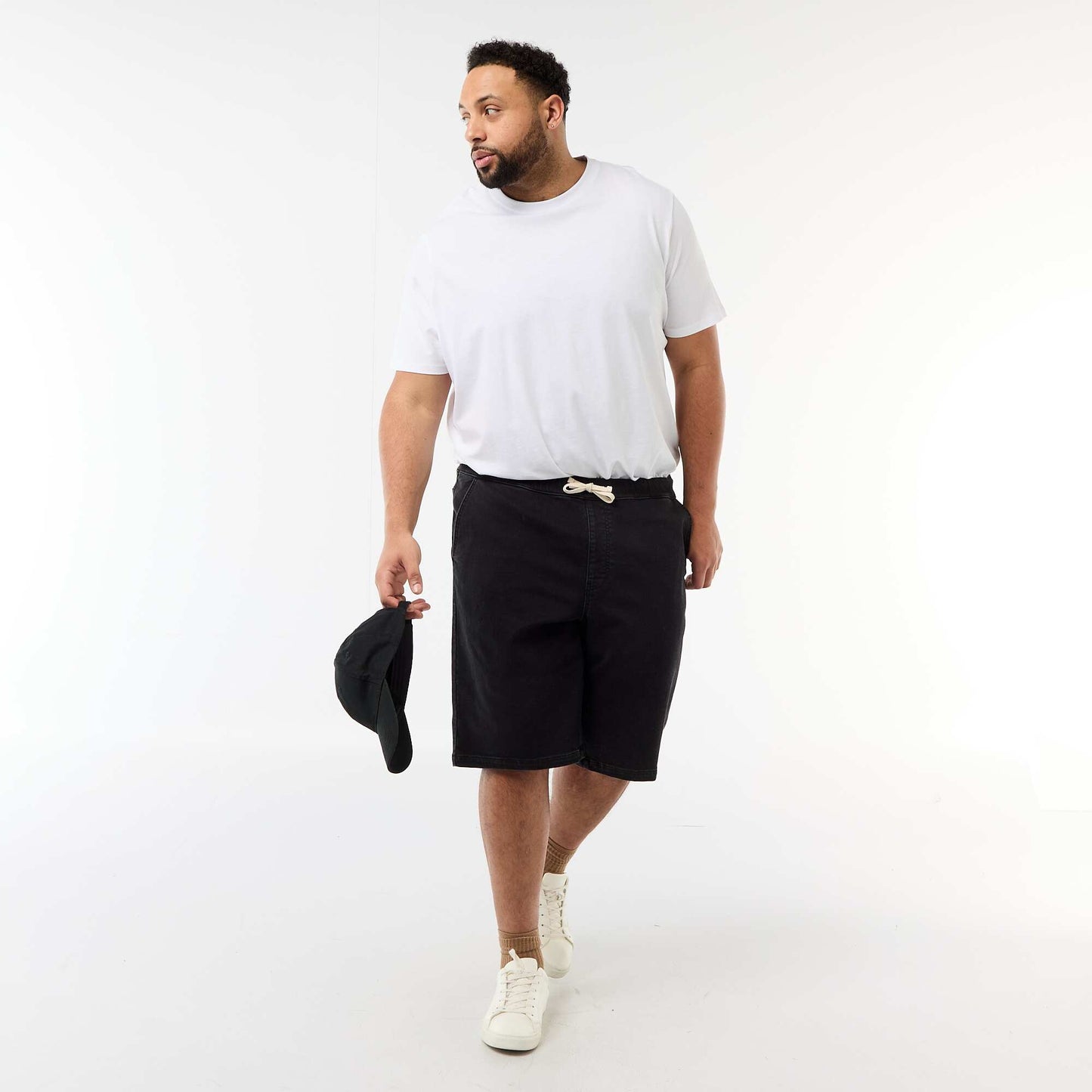 Denim Bermuda Shorts BLACK