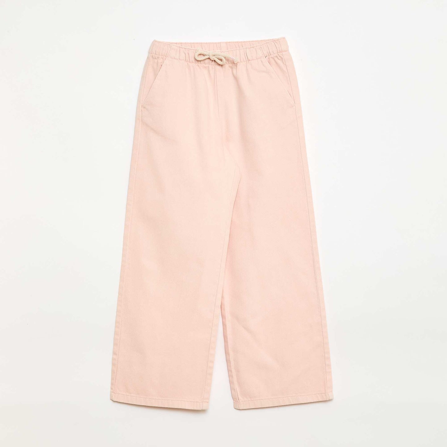 Twill trousers with drawstrings PINK