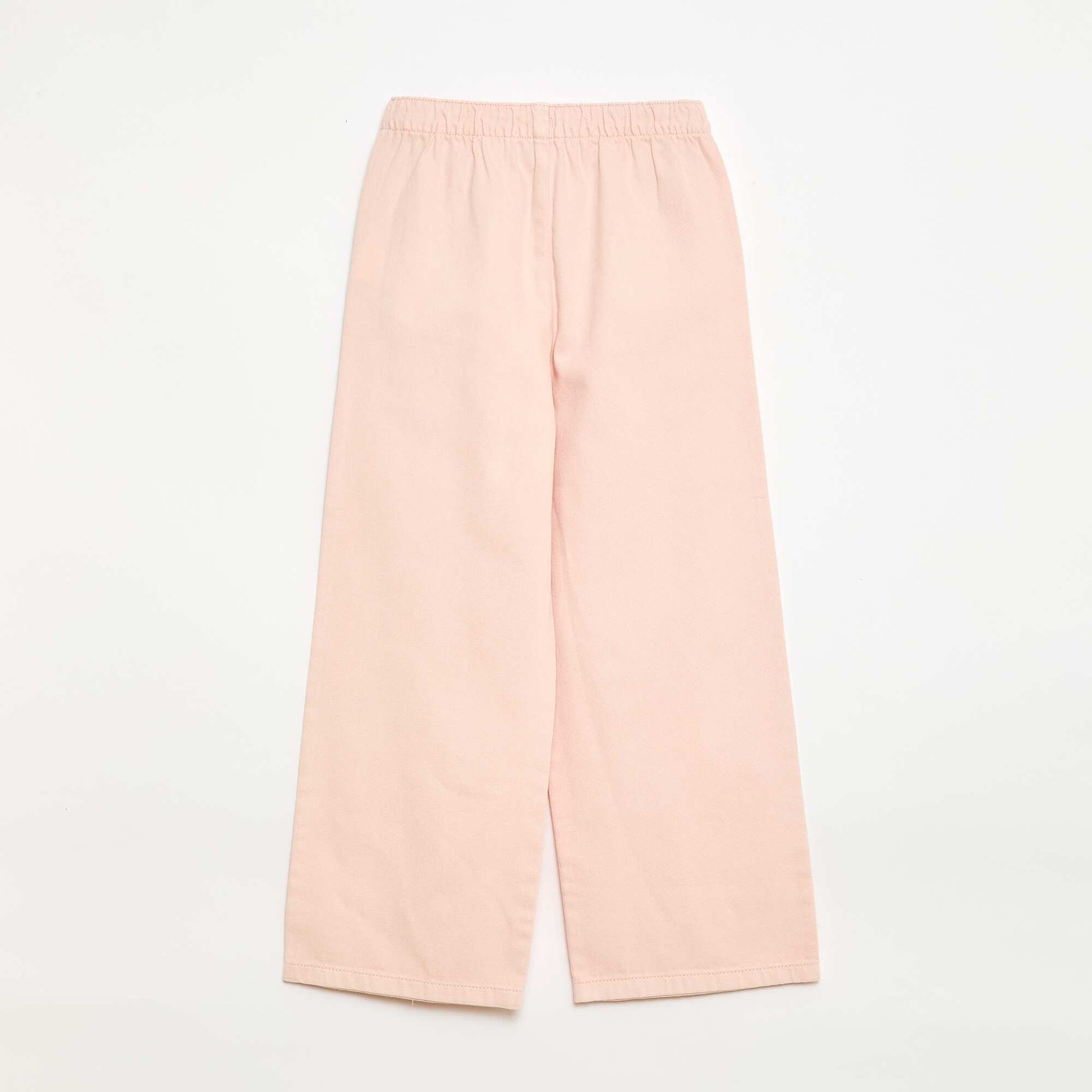 Twill trousers with drawstrings PINK