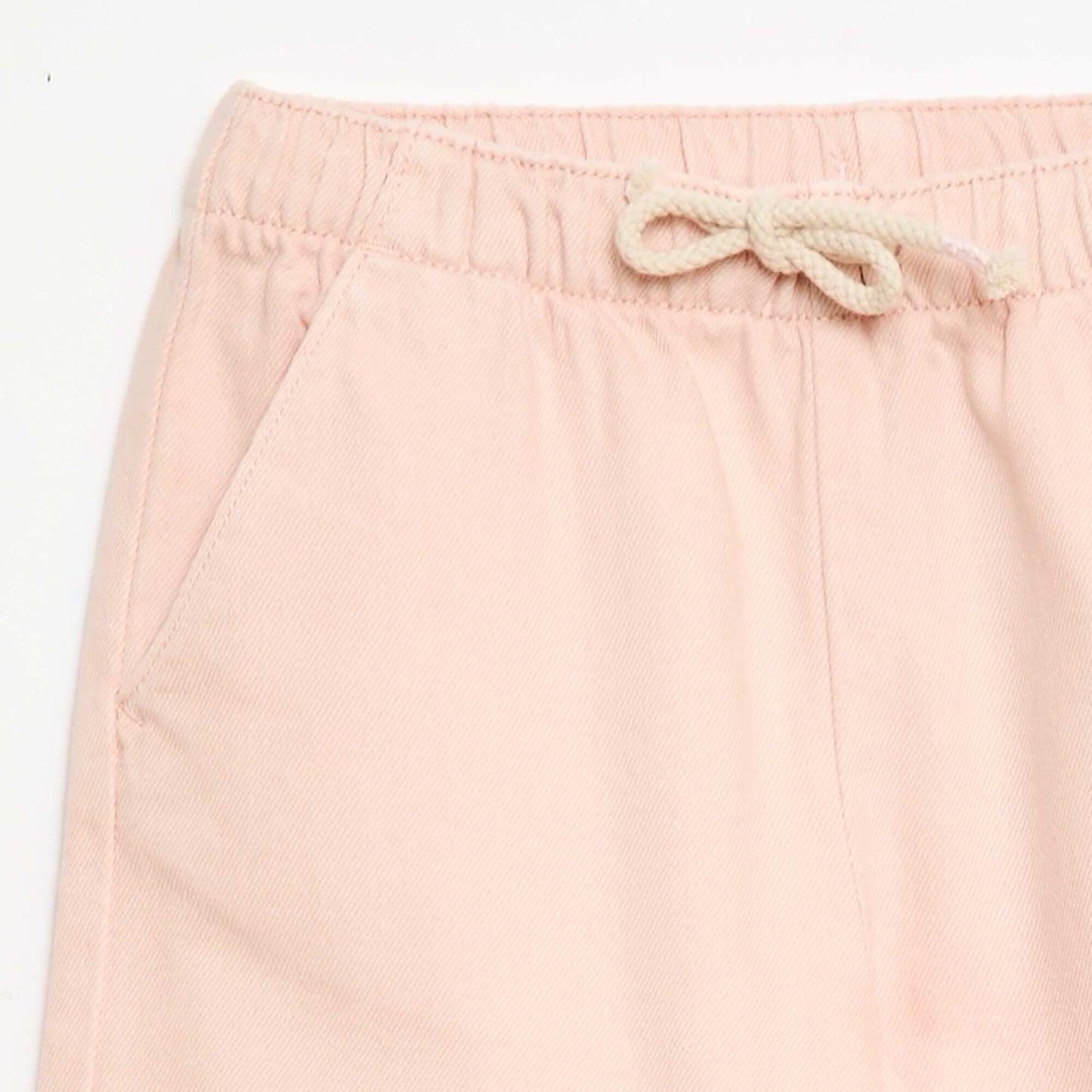 Twill trousers with drawstrings PINK