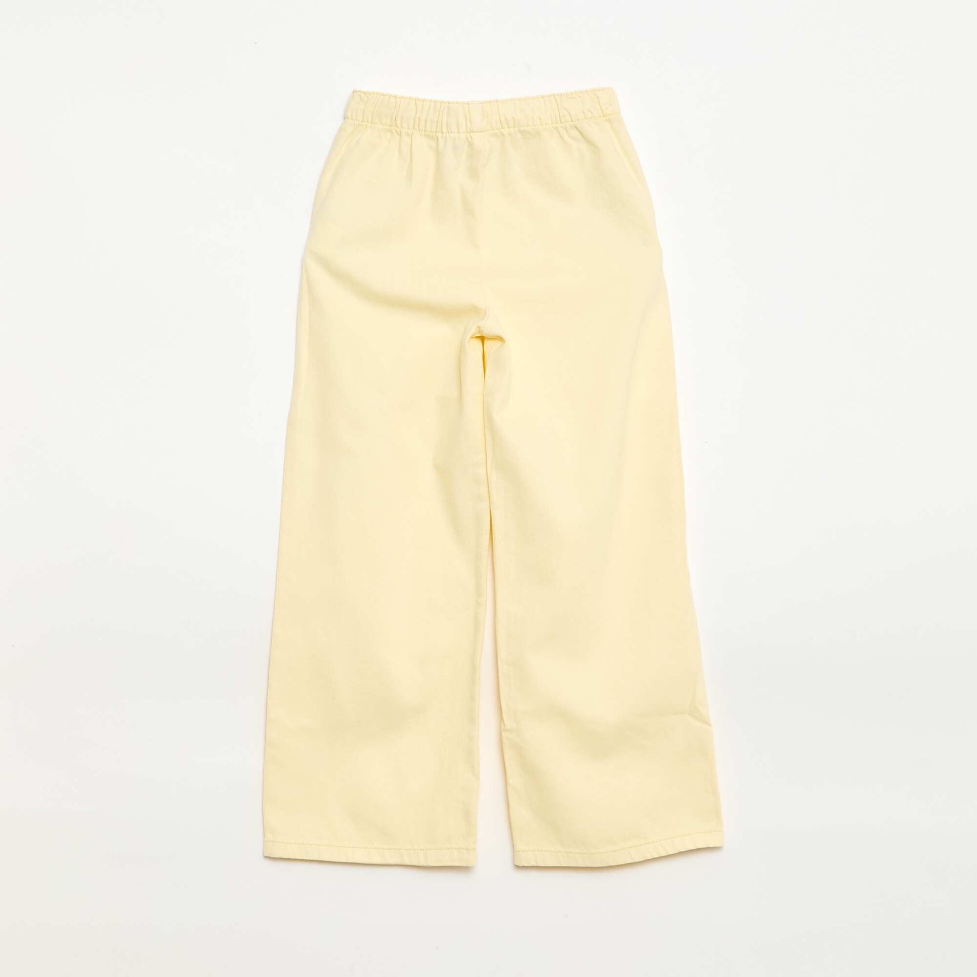Twill trousers with drawstrings YELLOW