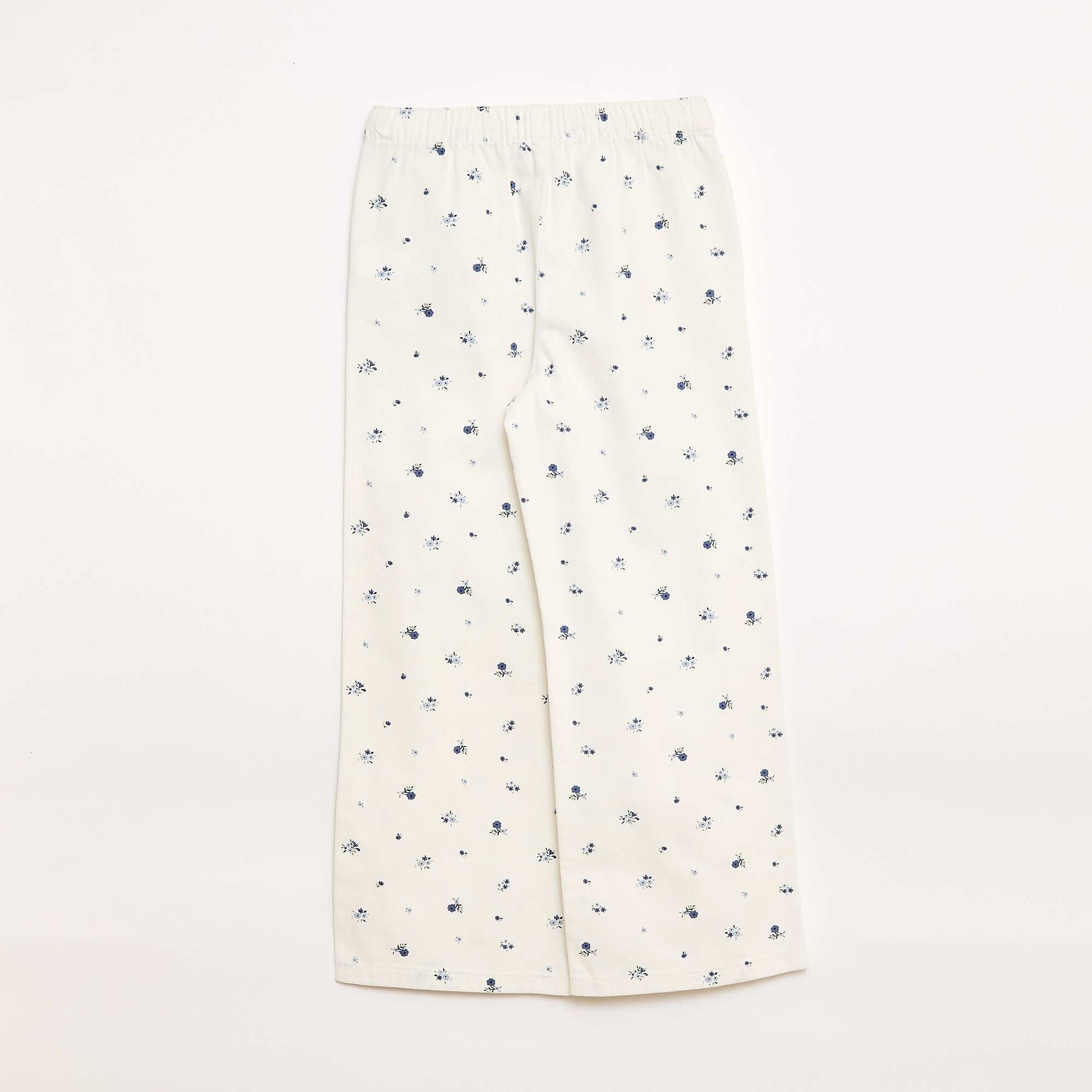 Twill trousers with drawstrings WHITE