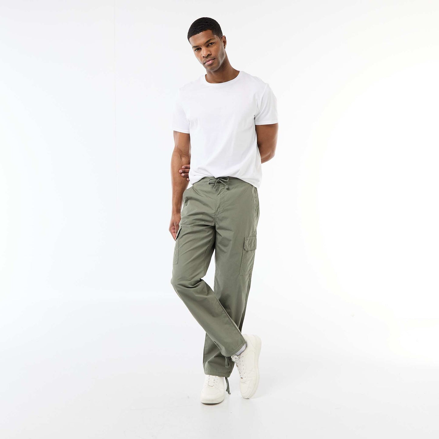 Regular Fit Multi-Pocket Trousers GREEN