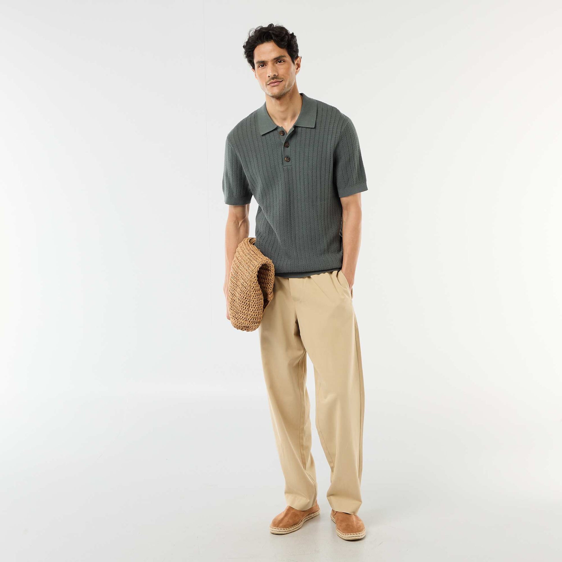 Joggers with Elasticated Waist BEIGE