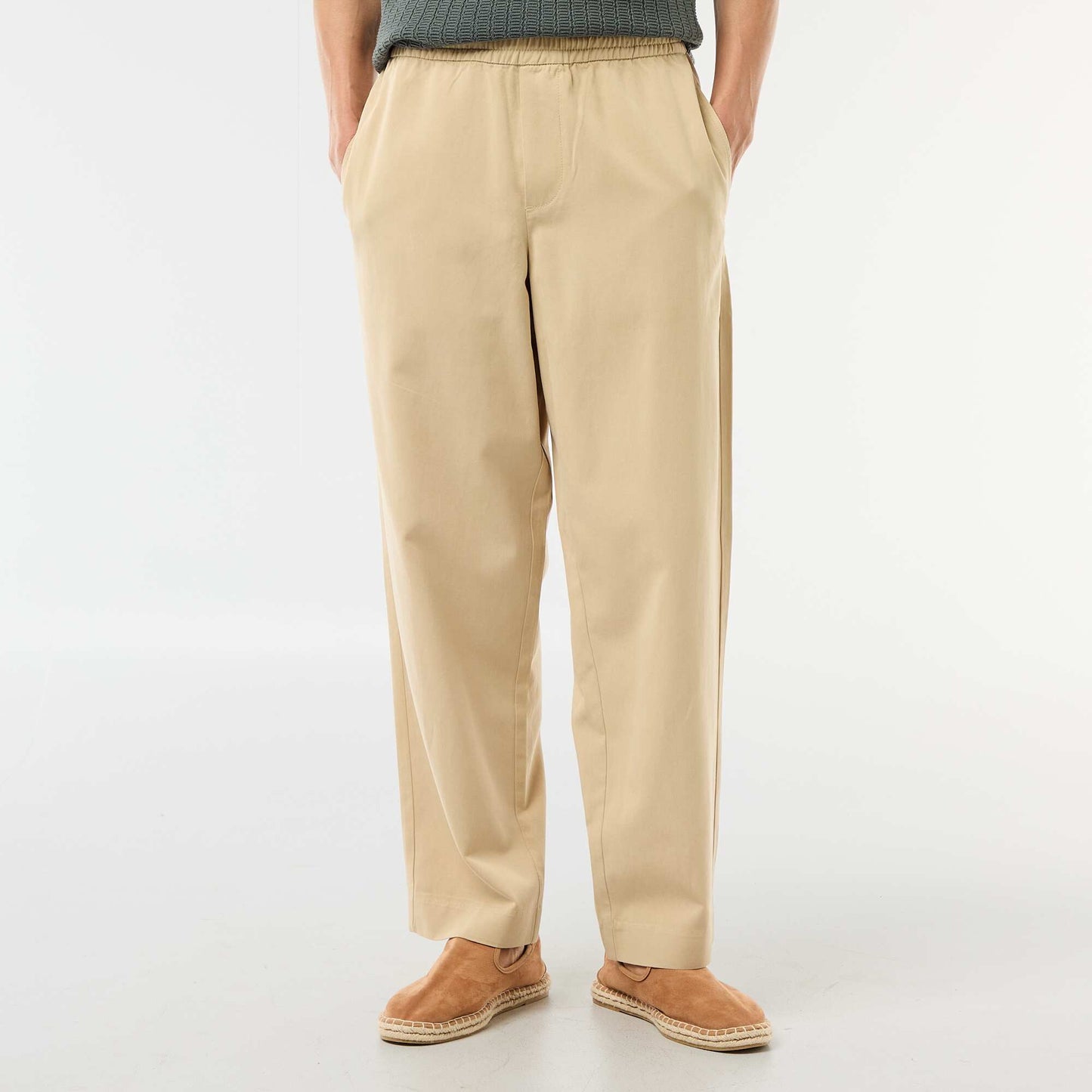 Joggers with Elasticated Waist BEIGE