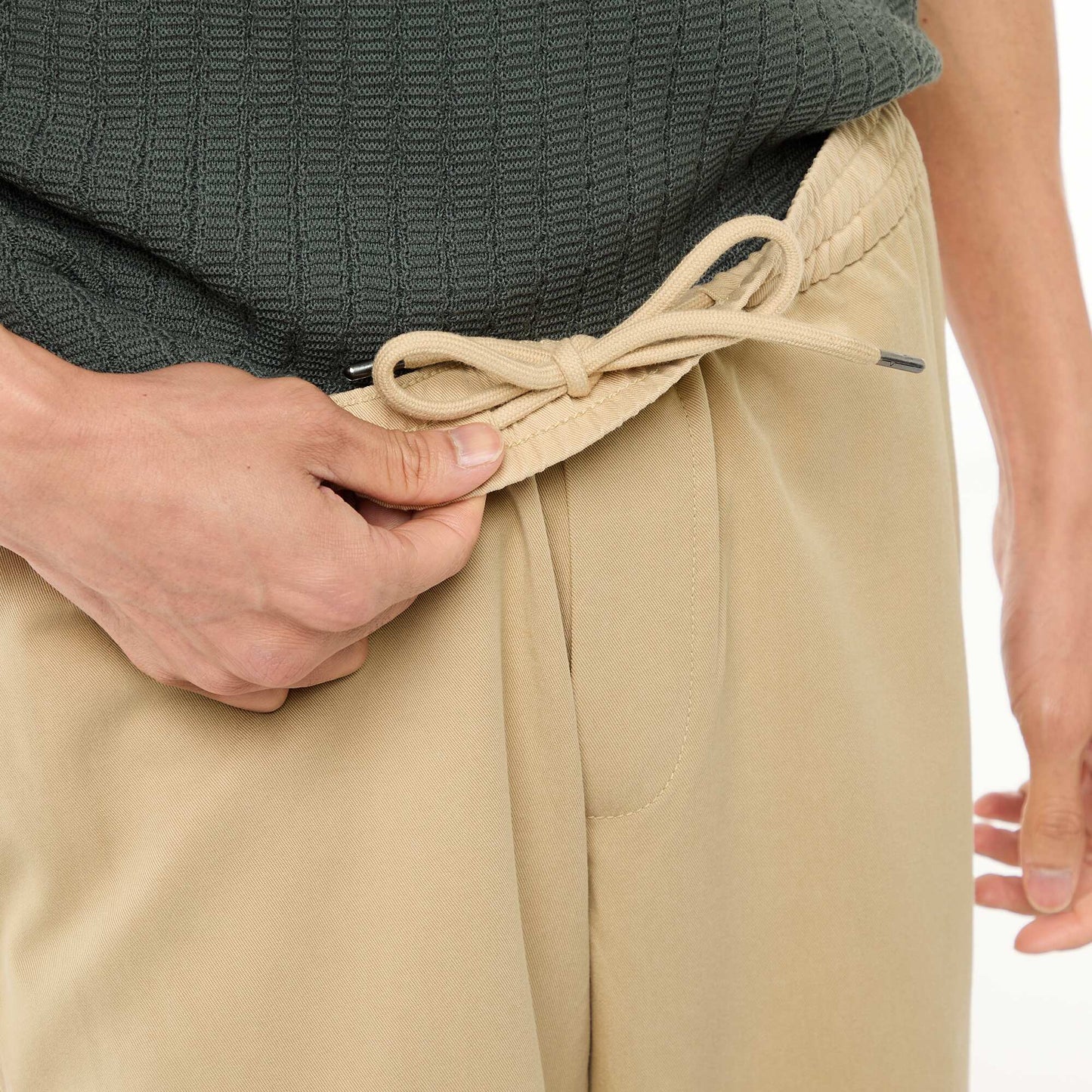 Joggers with Elasticated Waist BEIGE