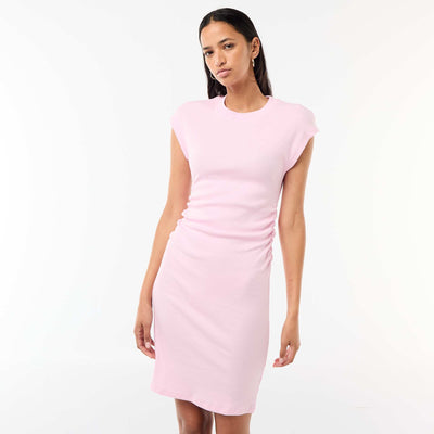 Sleeveless Ribbed Knit Mini Dress PINK