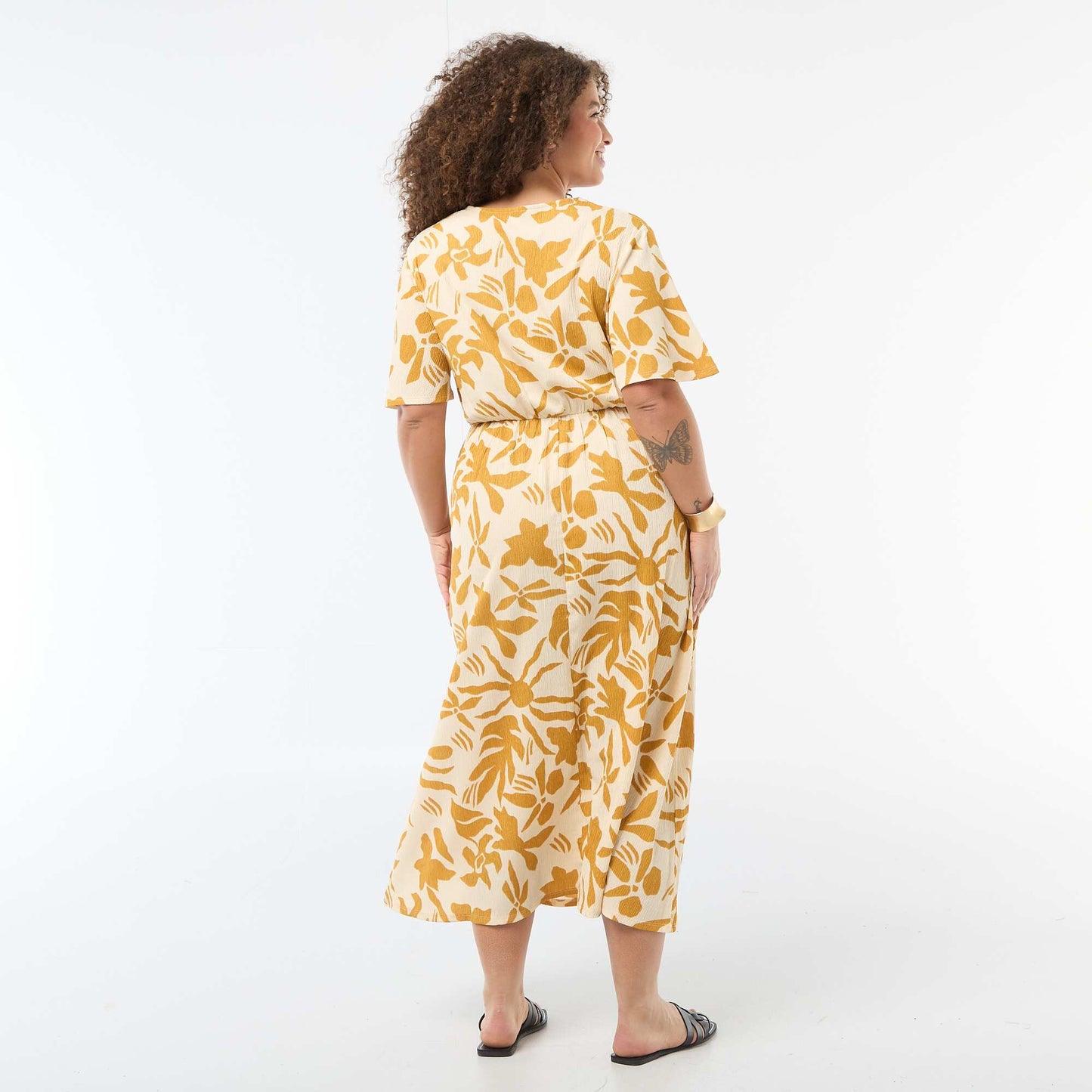 Long Wrap Dress YELLOW