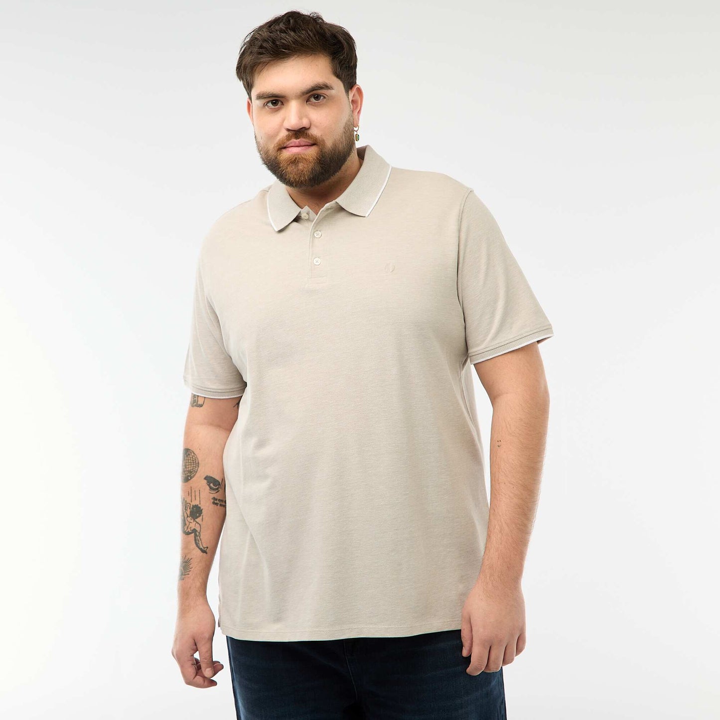 Regular fit polo shirt BEIGE
