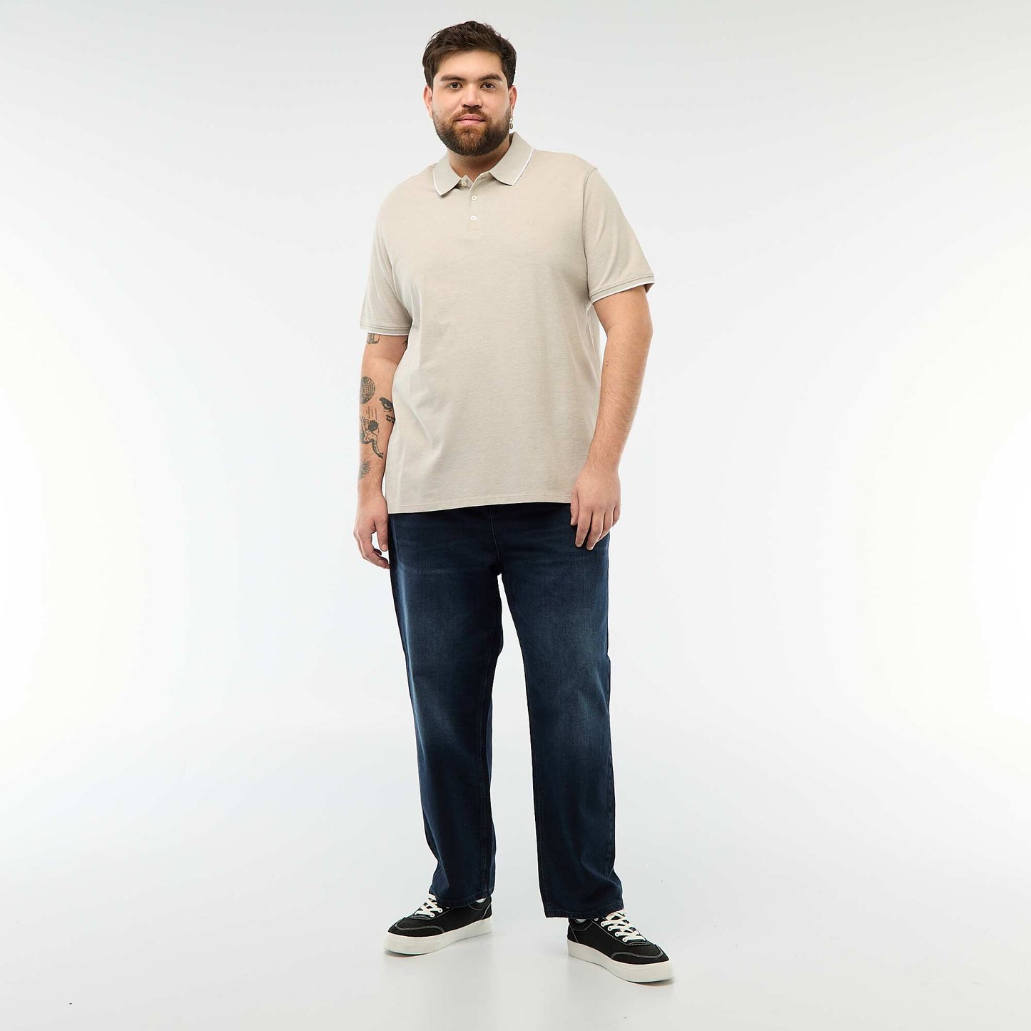 Regular fit polo shirt BEIGE