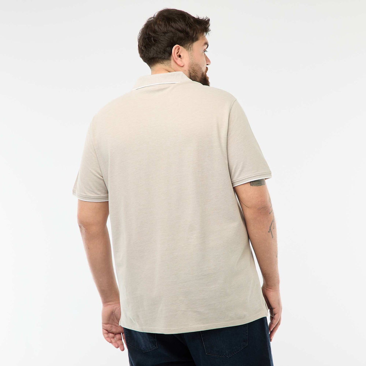 Regular fit polo shirt BEIGE
