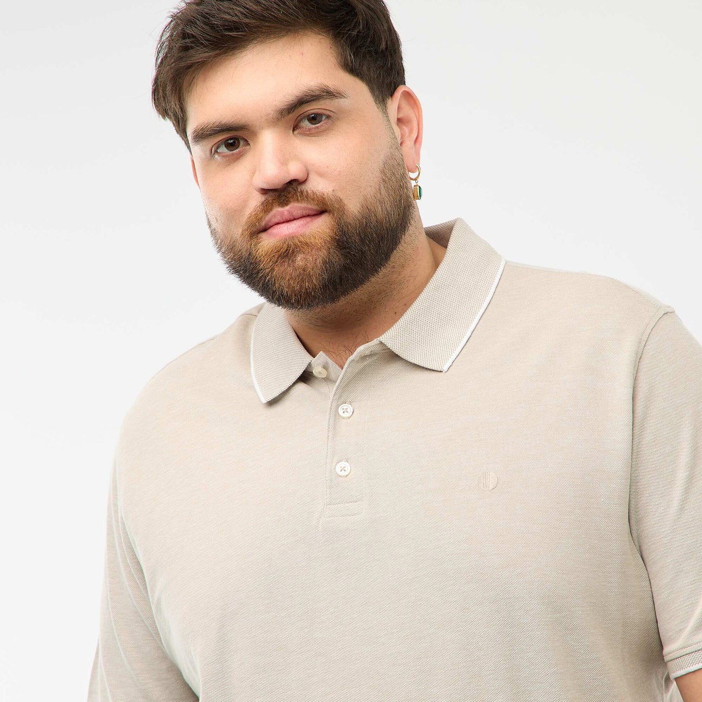 Regular fit polo shirt BEIGE