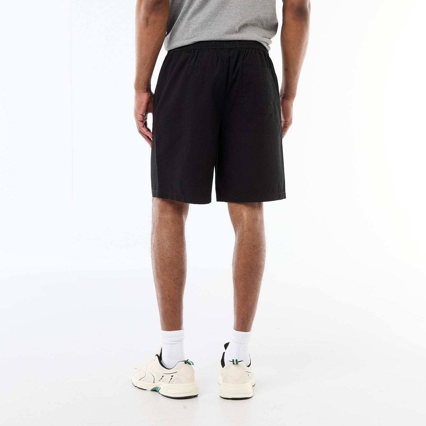 Solid Chino Shorts BLACK