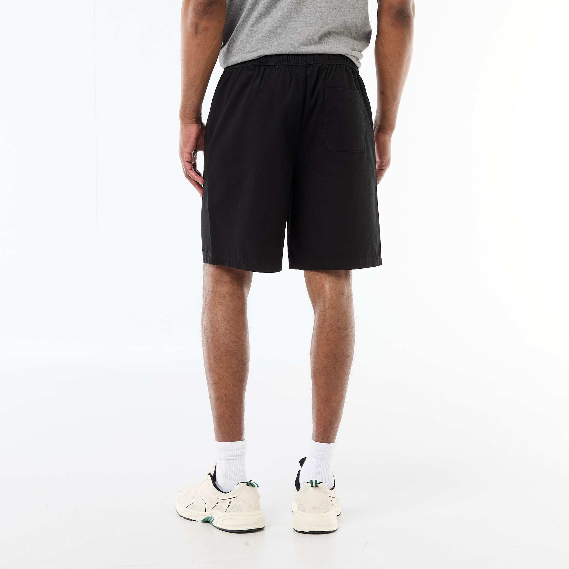 Solid Chino Shorts BLACK