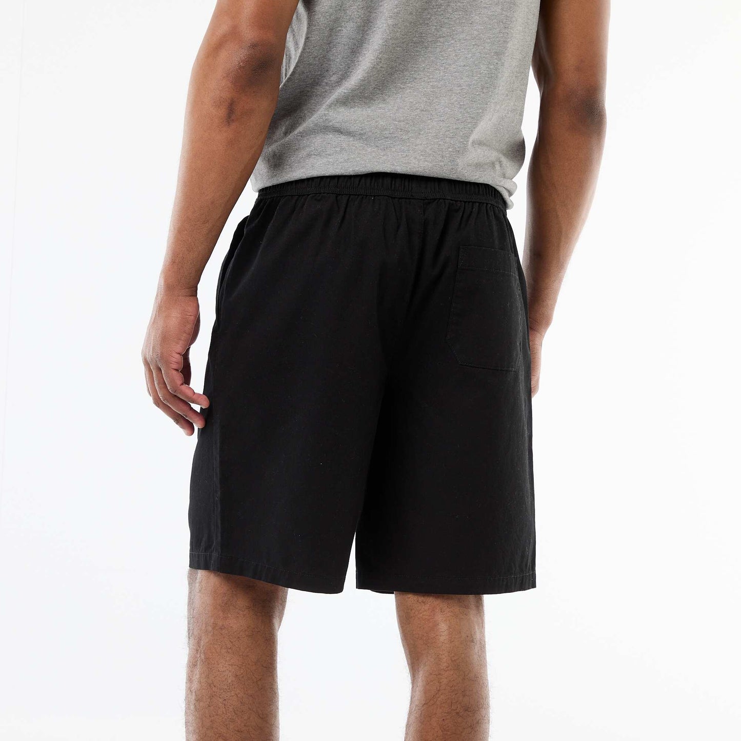 Solid Chino Shorts BLACK