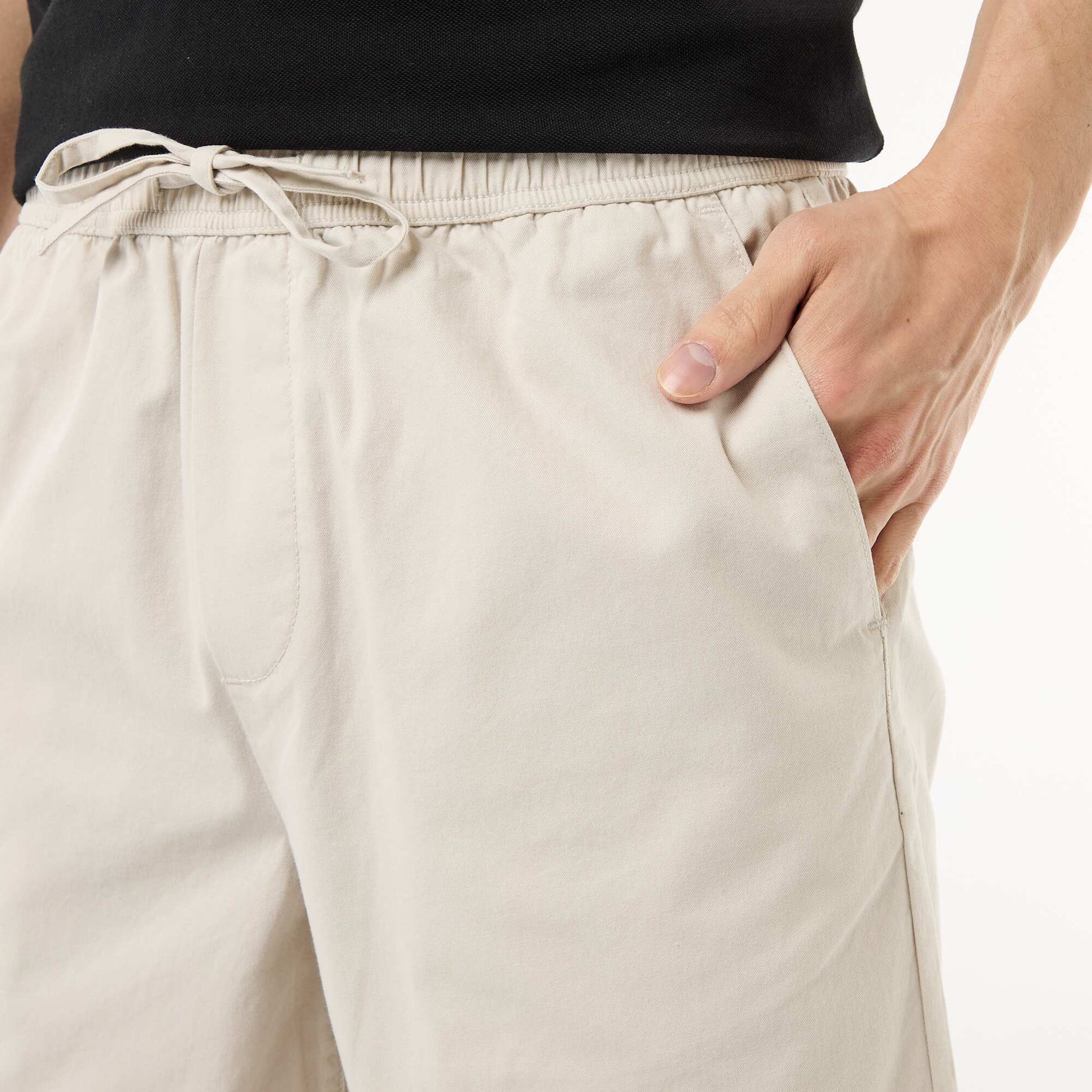 Solid Chino Shorts GREY