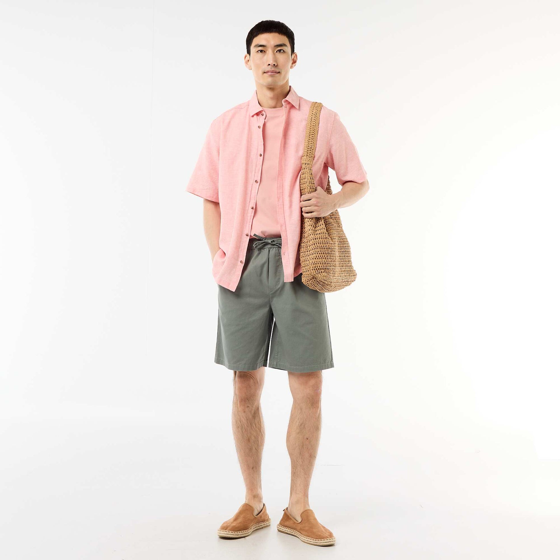 Solid Chino Shorts GREEN