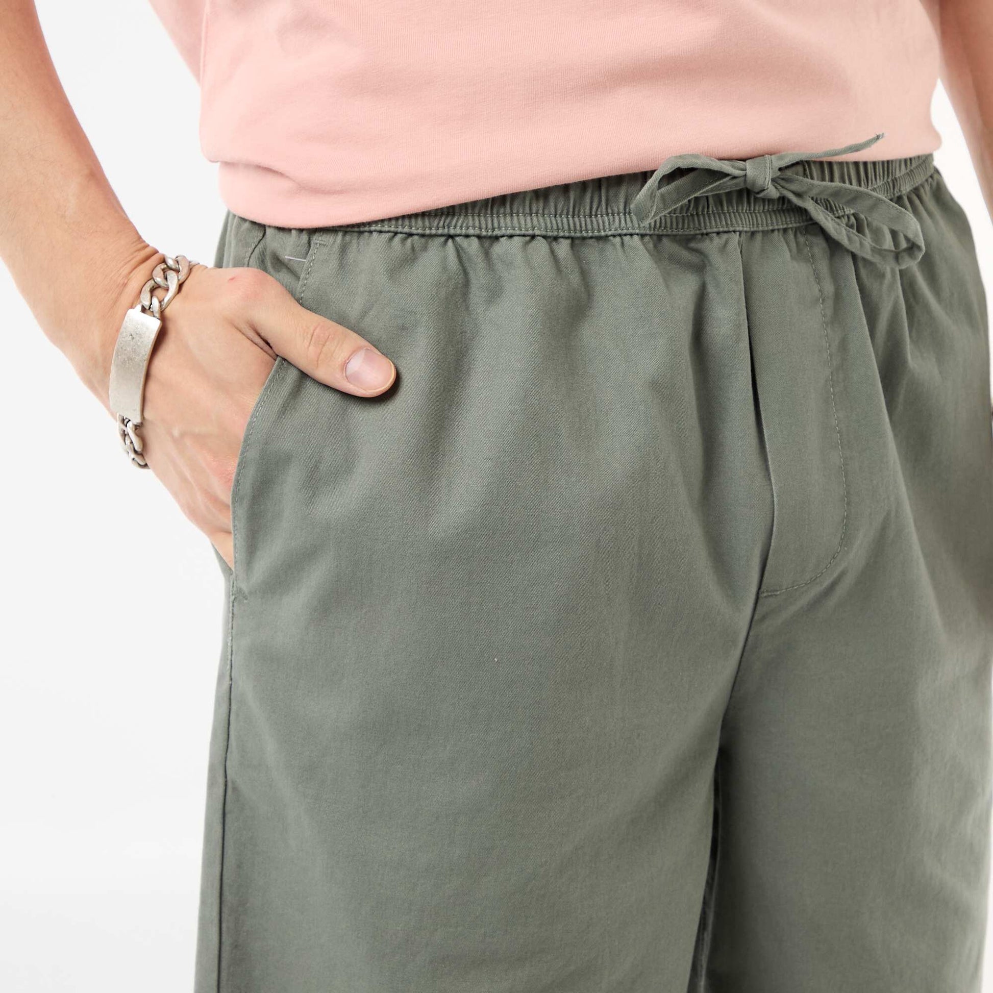 Solid Chino Shorts GREEN