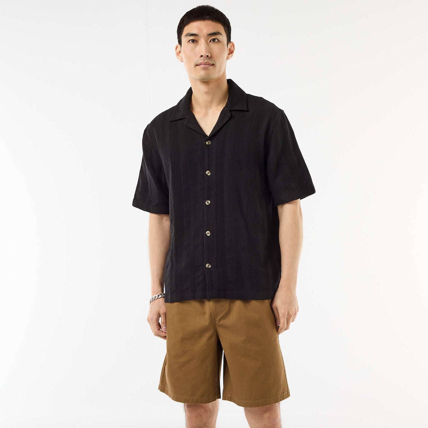 Solid Chino Shorts BROWN