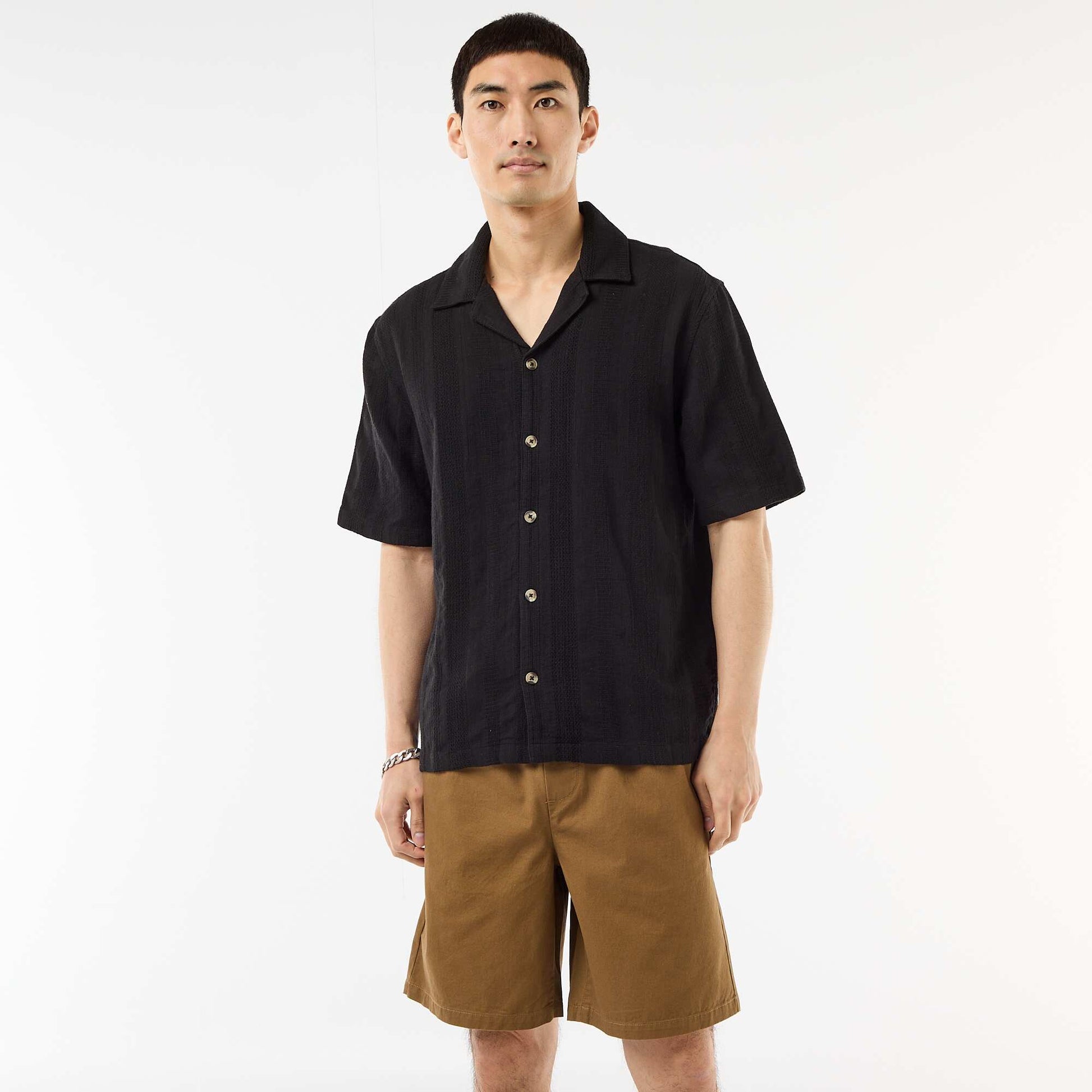 Solid Chino Shorts BROWN