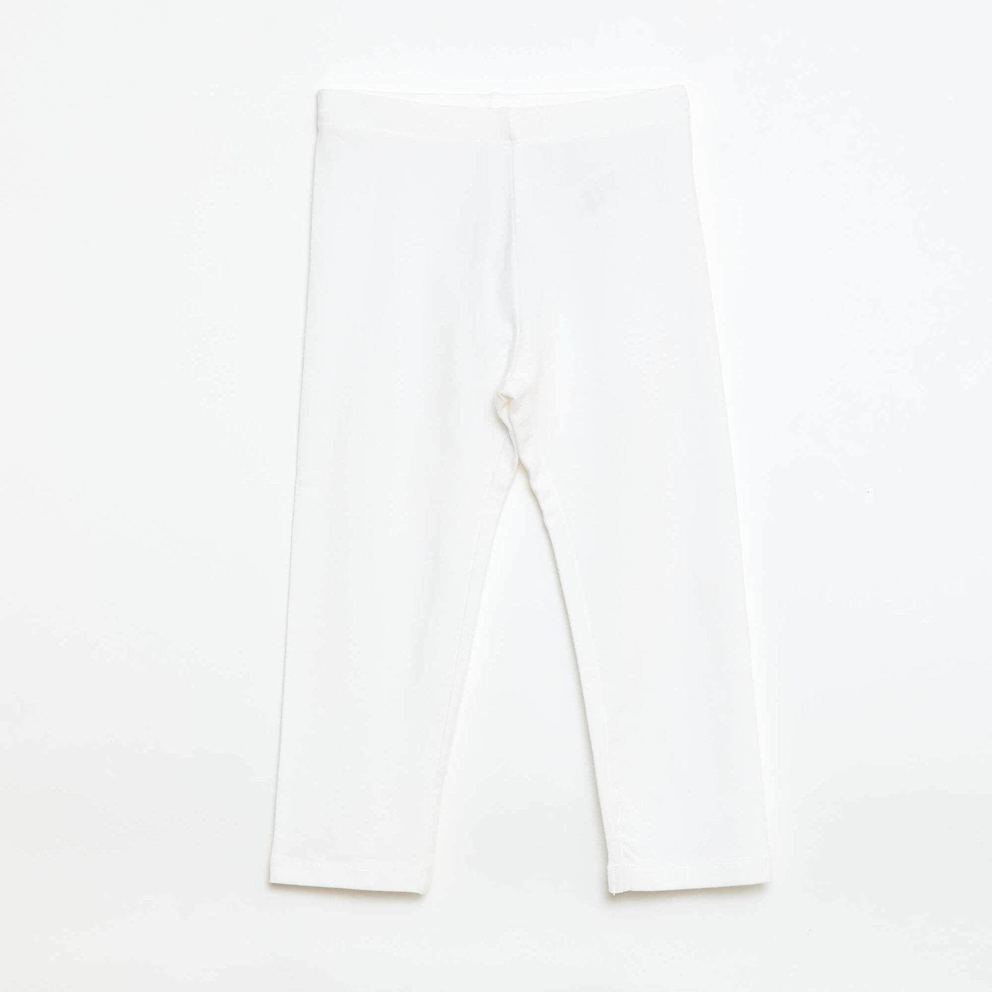 Plain Short Leggings WHITE