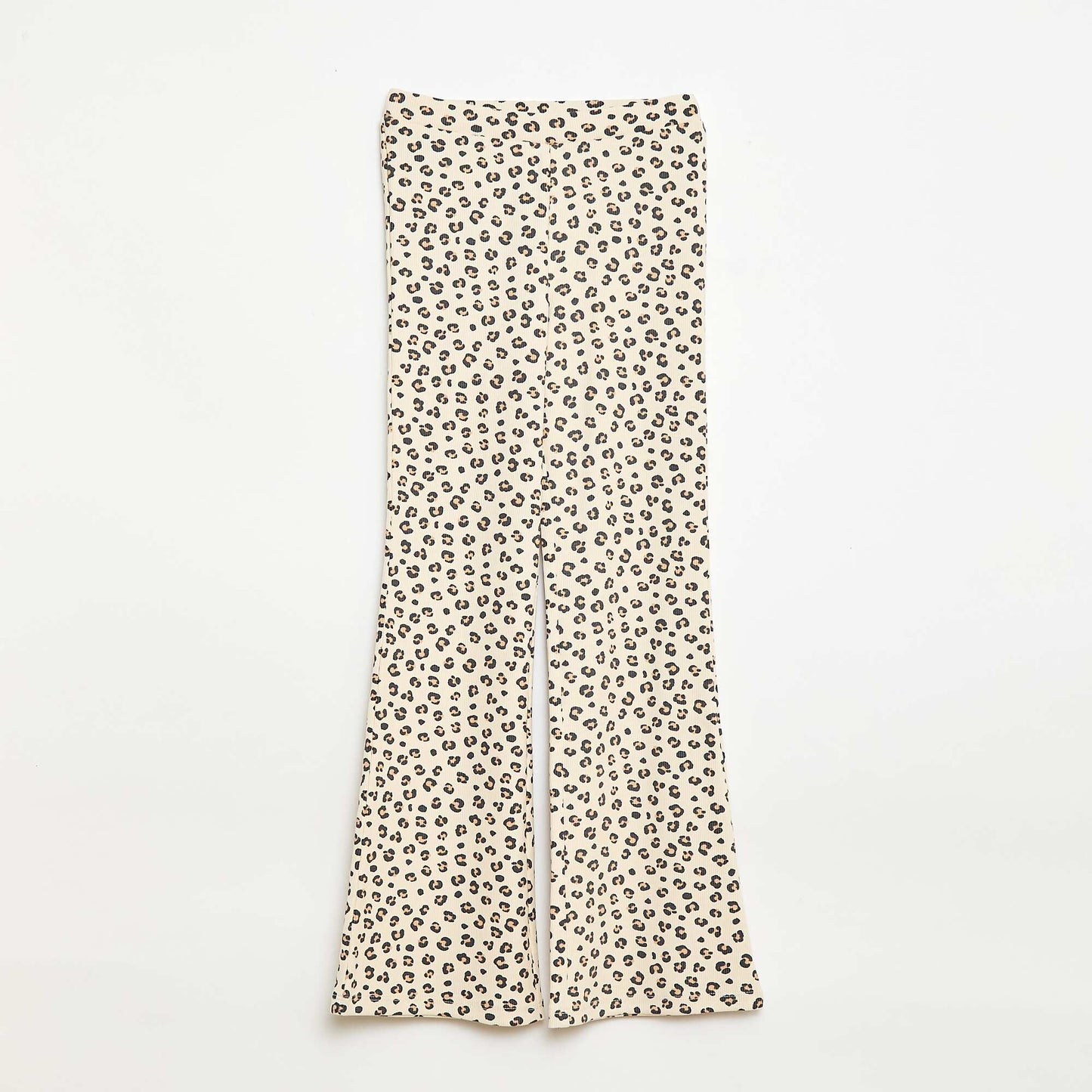 Ribbed Leggings with Pattern BEIGE