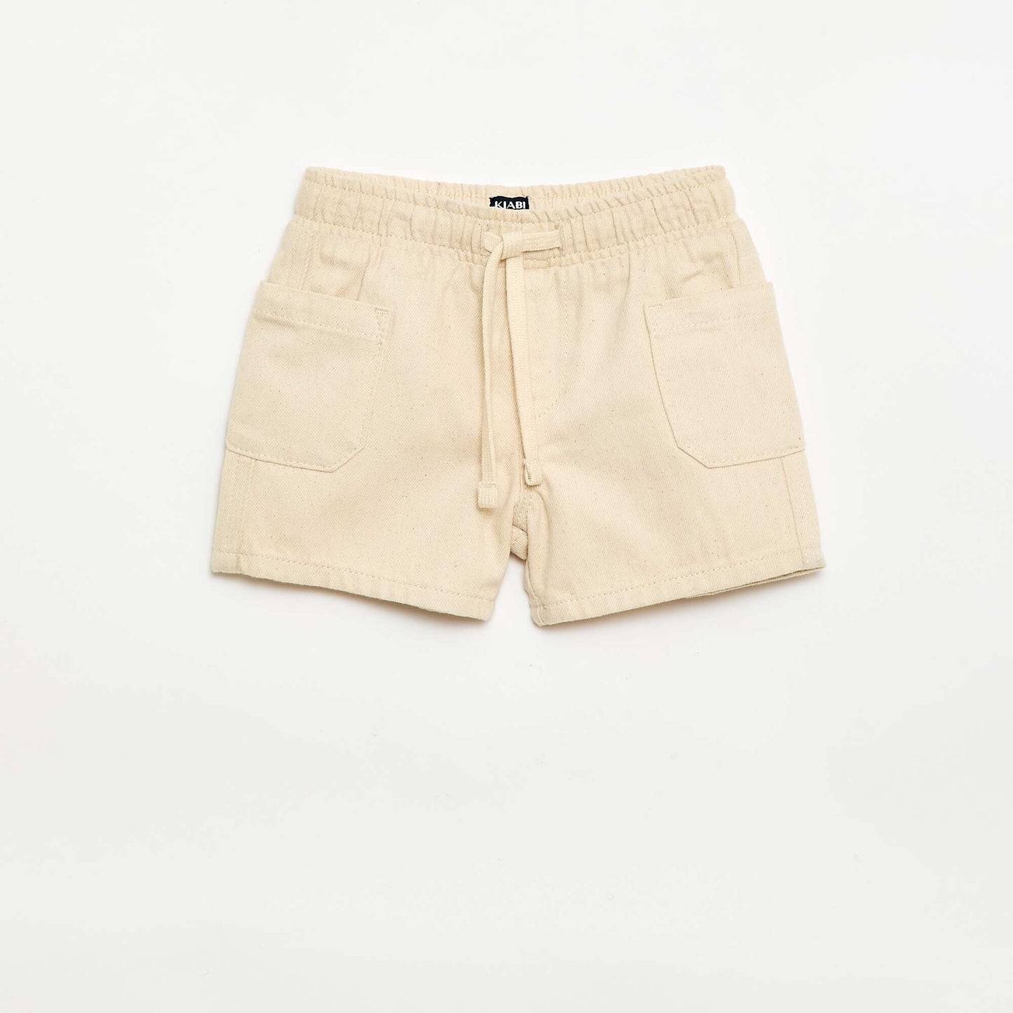 Twill shorts with patch pockets WHITE