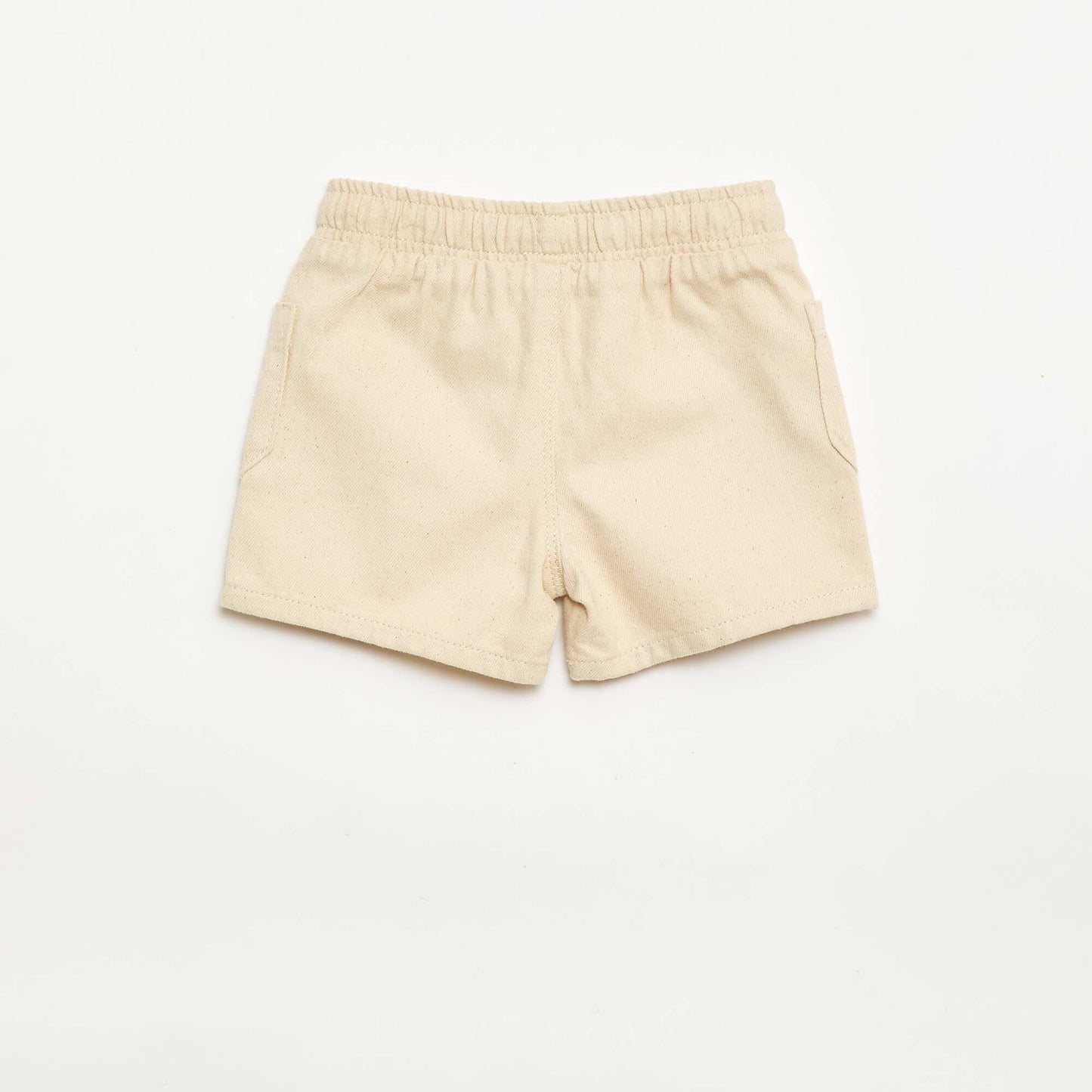 Twill shorts with patch pockets WHITE