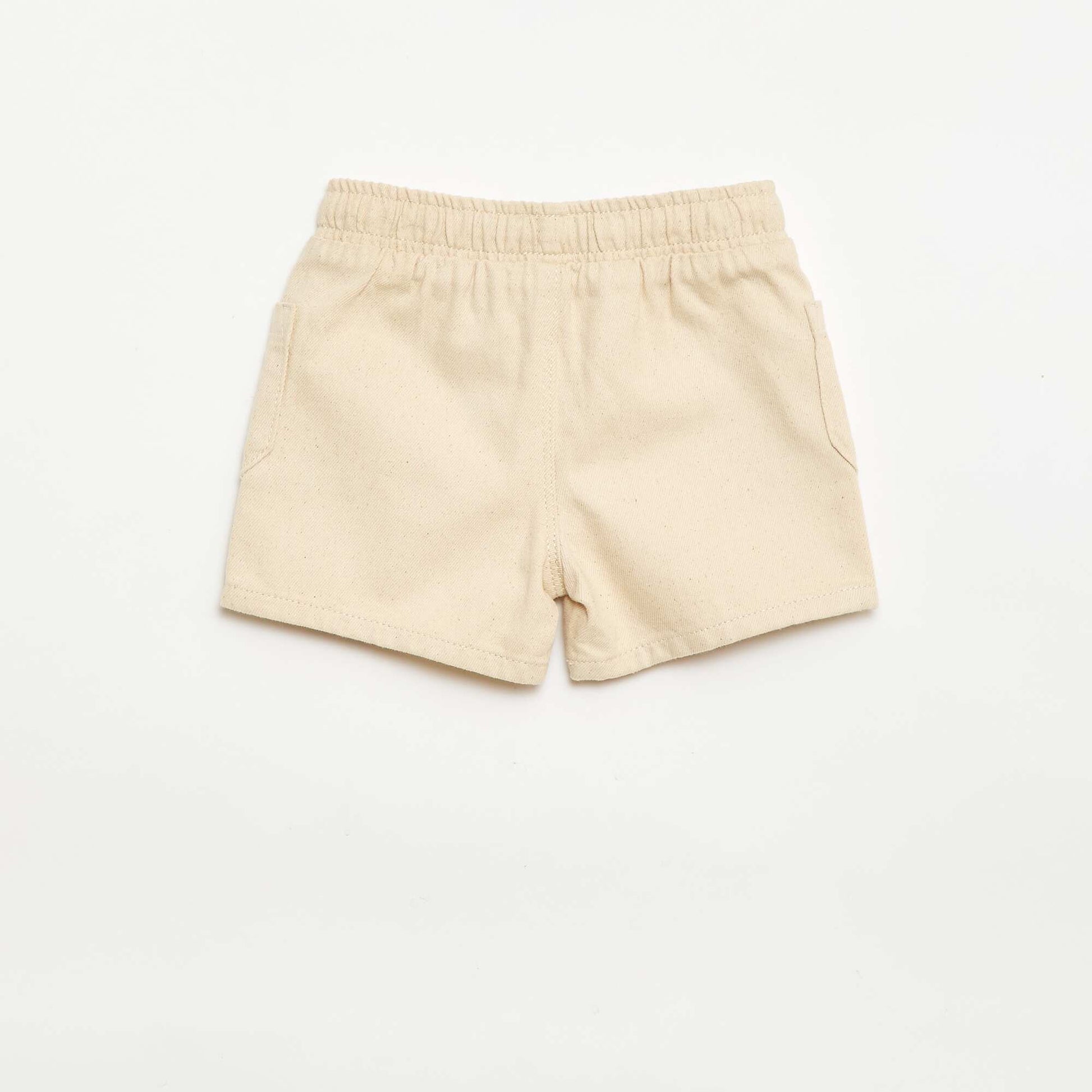 Twill shorts with patch pockets WHITE