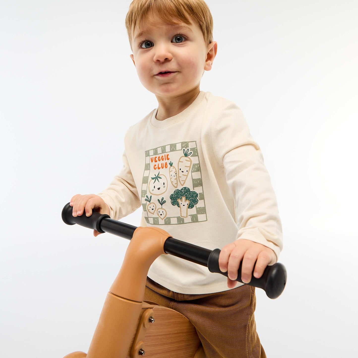Long-sleeved T-shirt with print and embroidery WHITE