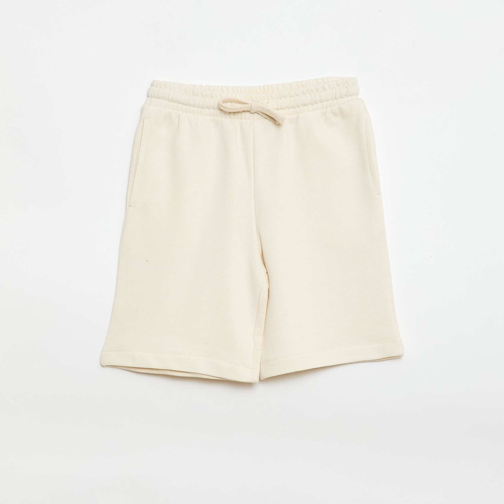 2-Pack of Plain Cotton Shorts BEIGE