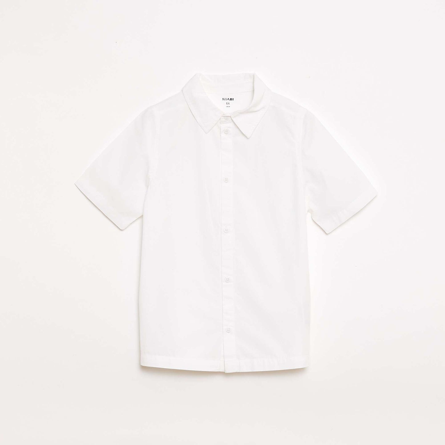 Plain Short-Sleeve Shirt WHITE