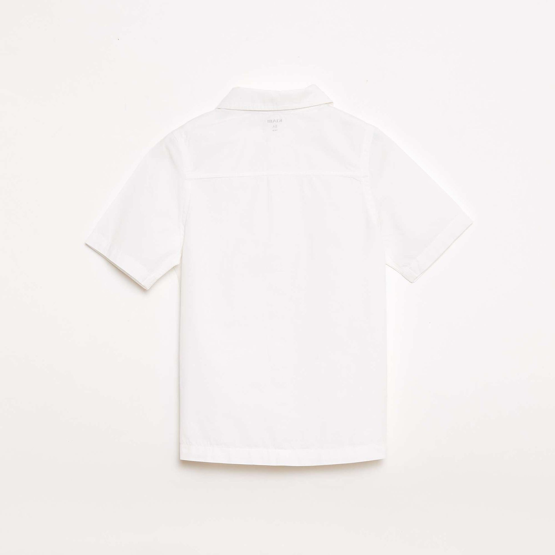 Plain Short-Sleeve Shirt WHITE
