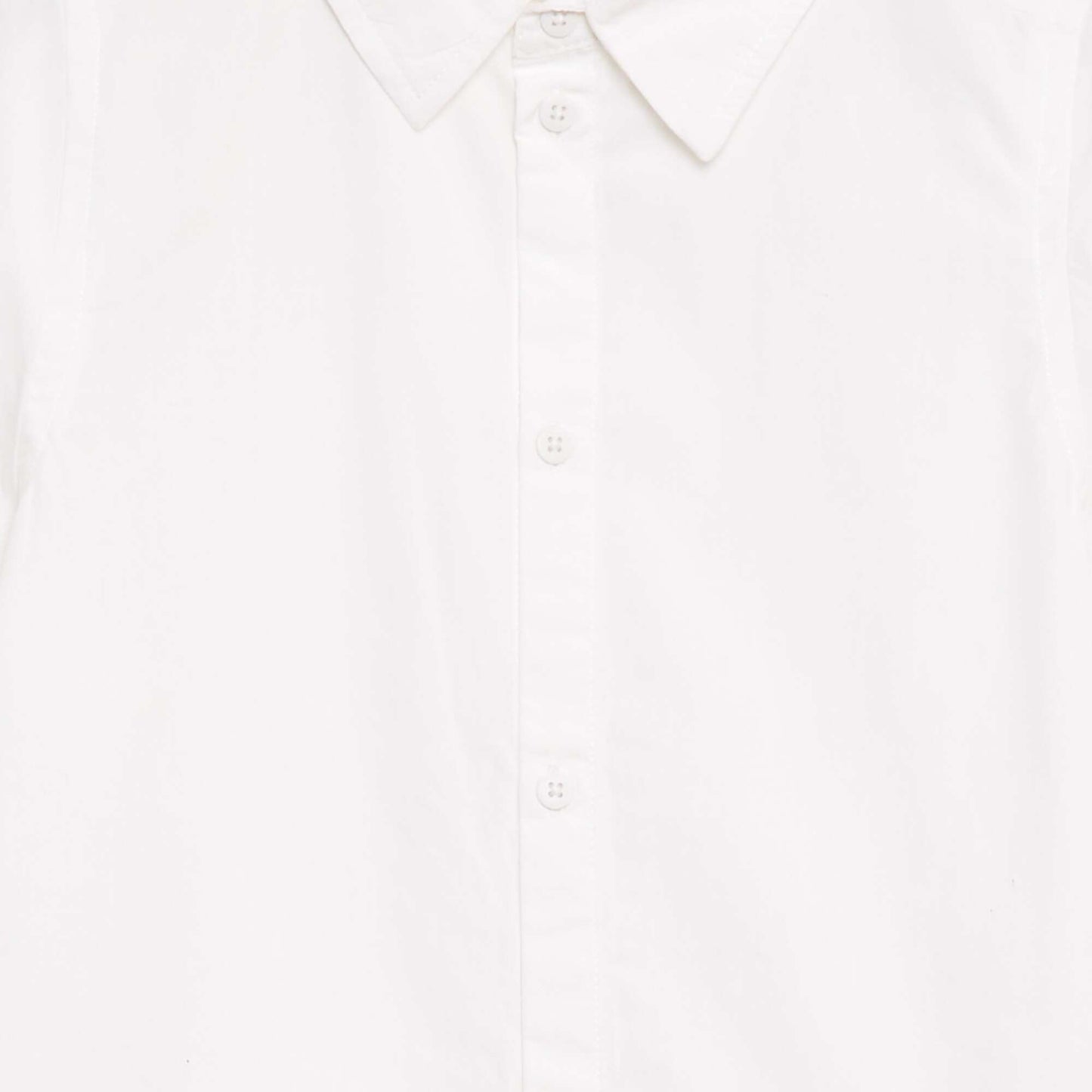 Plain Short-Sleeve Shirt WHITE