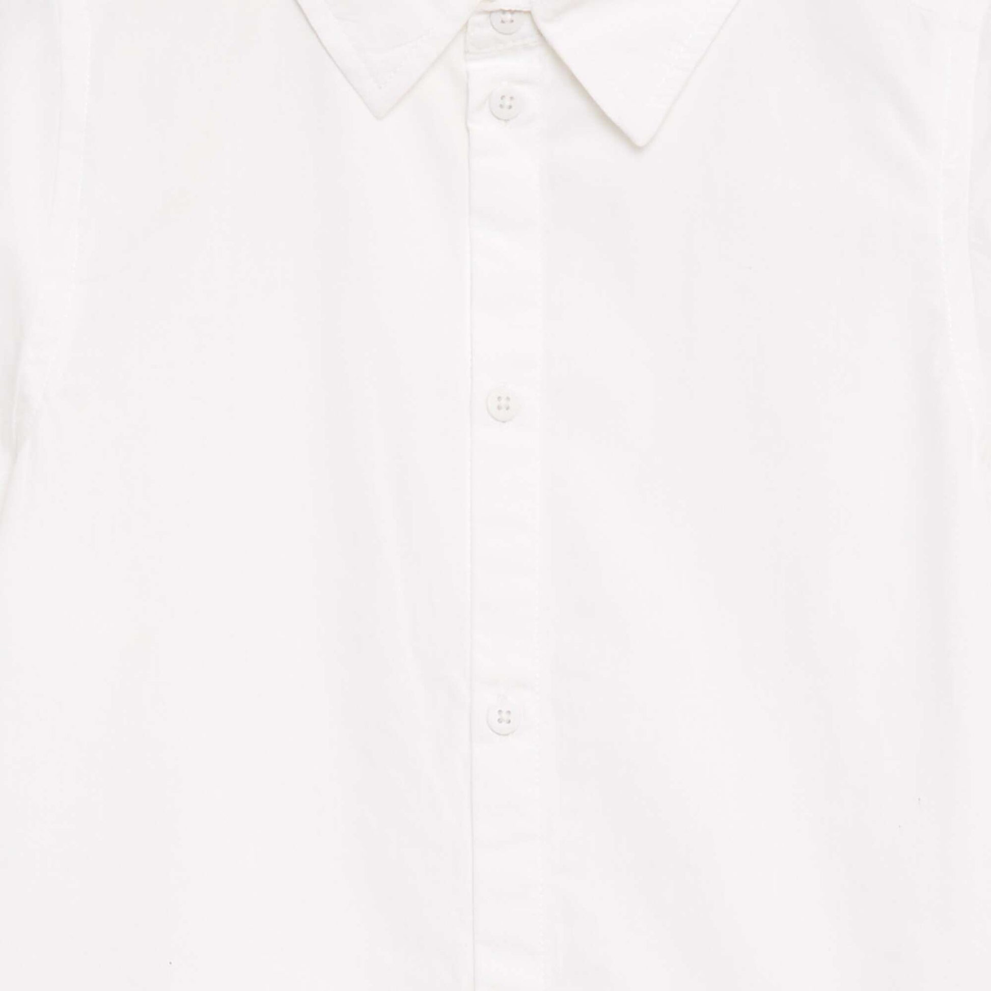 Plain Short-Sleeve Shirt WHITE