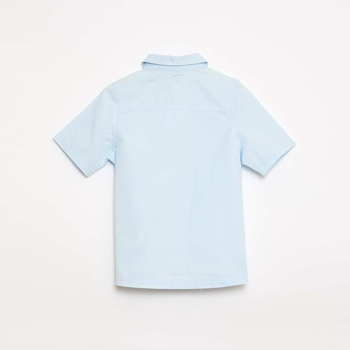 Plain Short-Sleeve Shirt BLUE