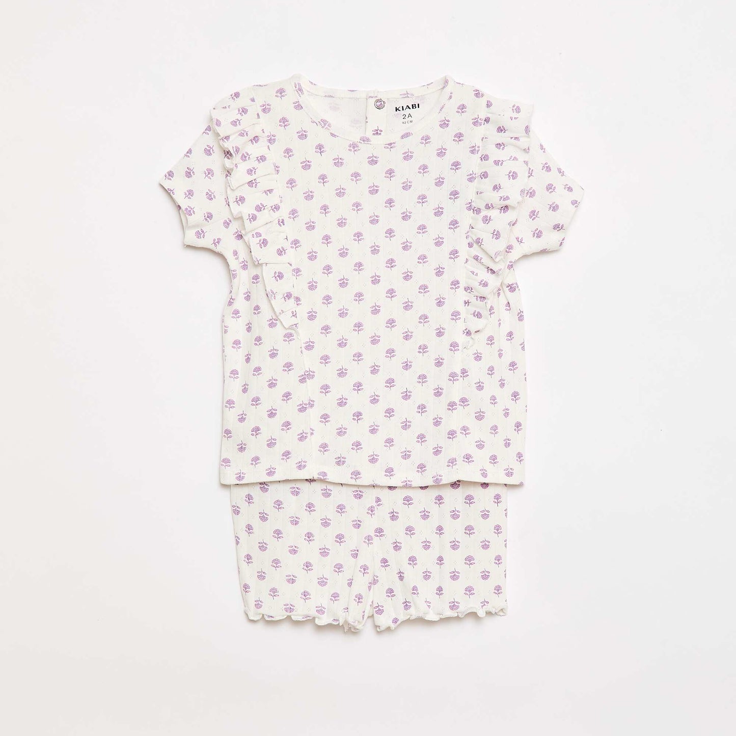 2-Piece Short Pajama Set WHITE