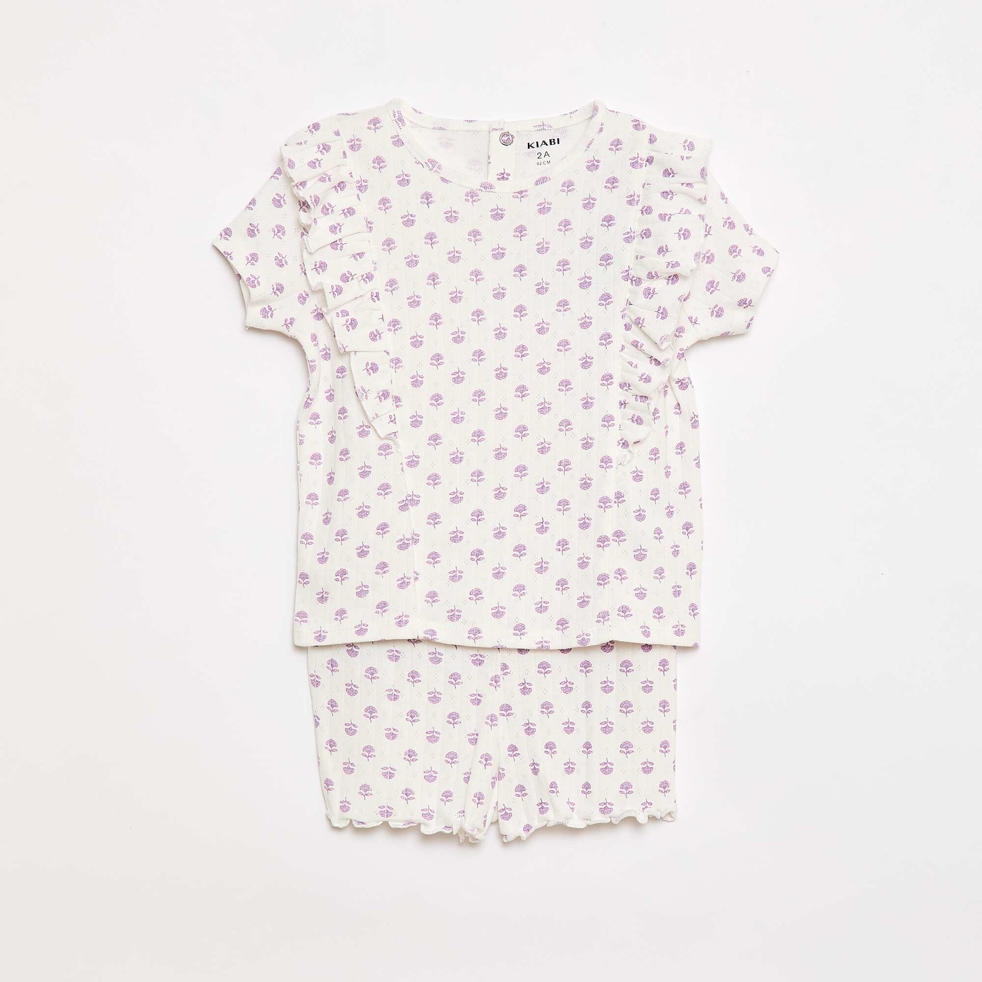 2-Piece Short Pajama Set WHITE