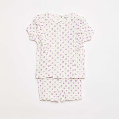 2-Piece Short Pajama Set WHITE