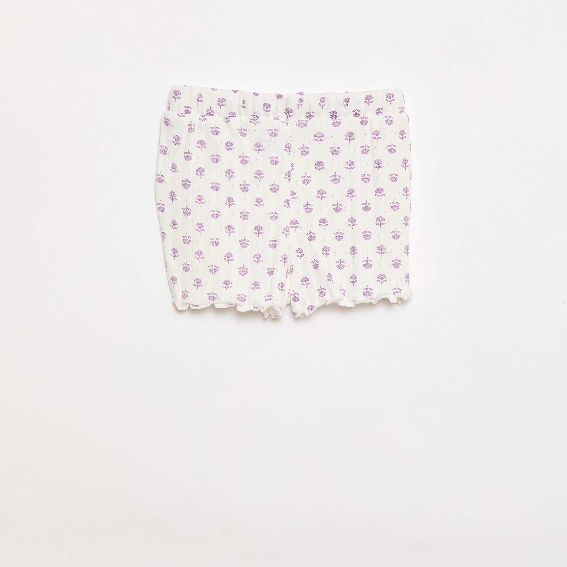 2-Piece Short Pajama Set WHITE