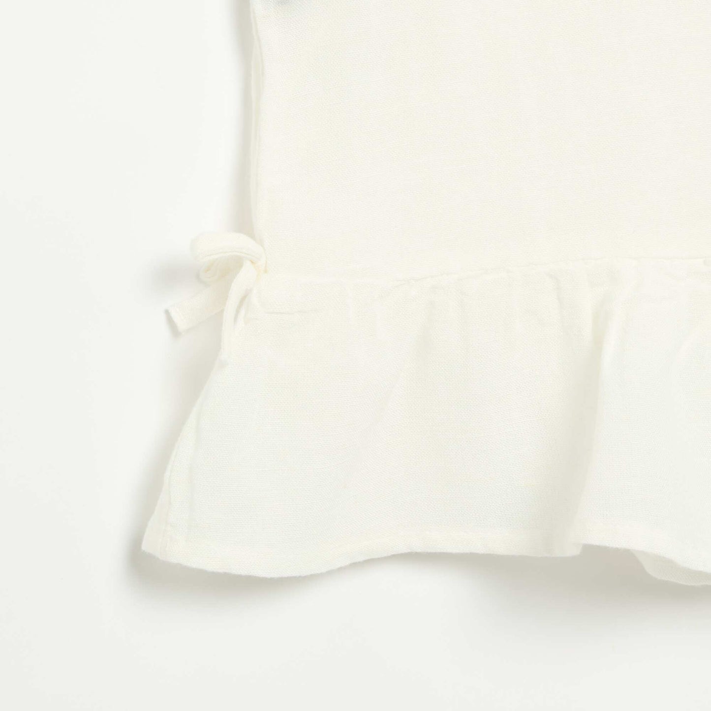 Peplum Blouse with Decorative Bows WHITE